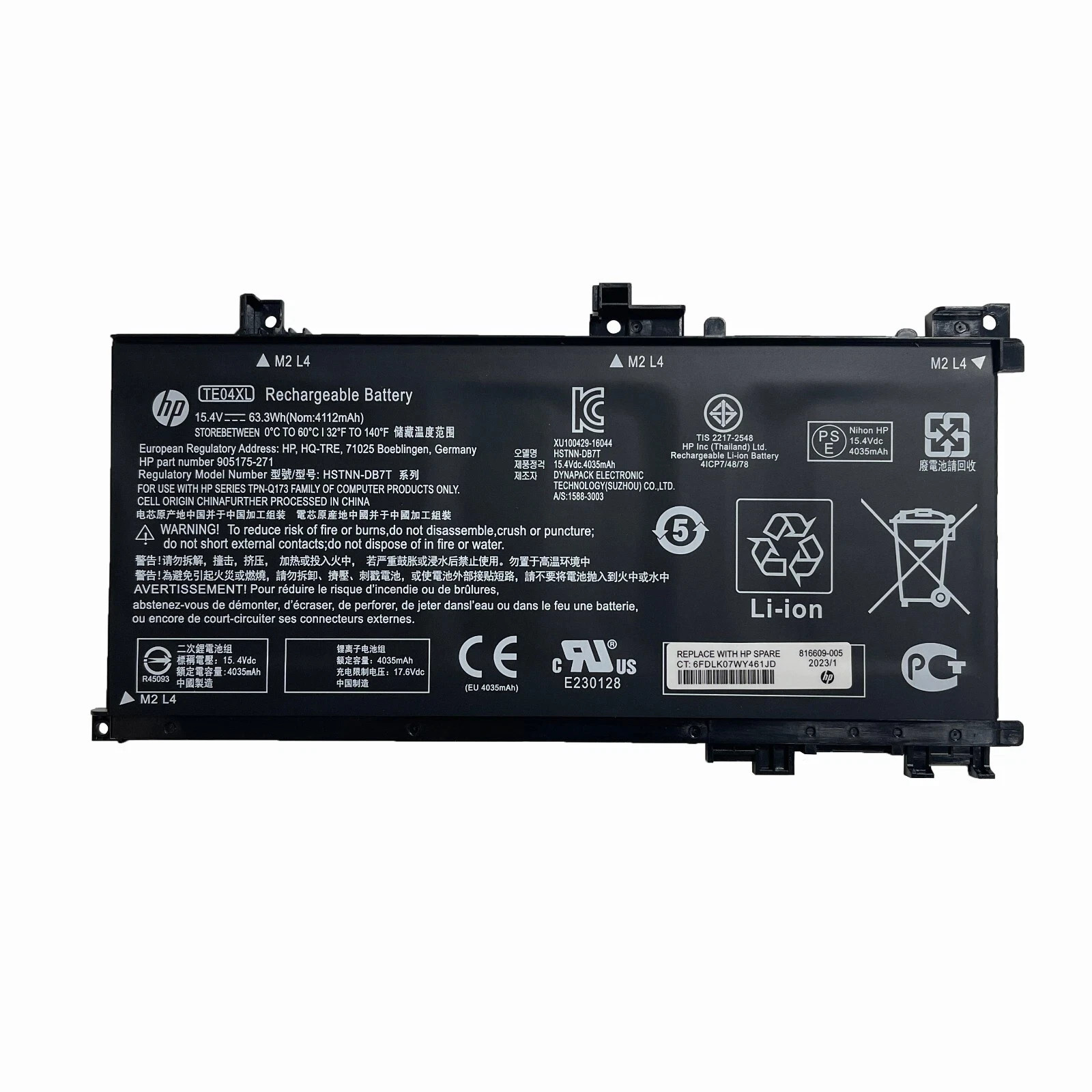 New Genuine TE04XL 63.3Wh Battery for HP Omen 15-AX200NA HSTNN-DB7T 905277-855