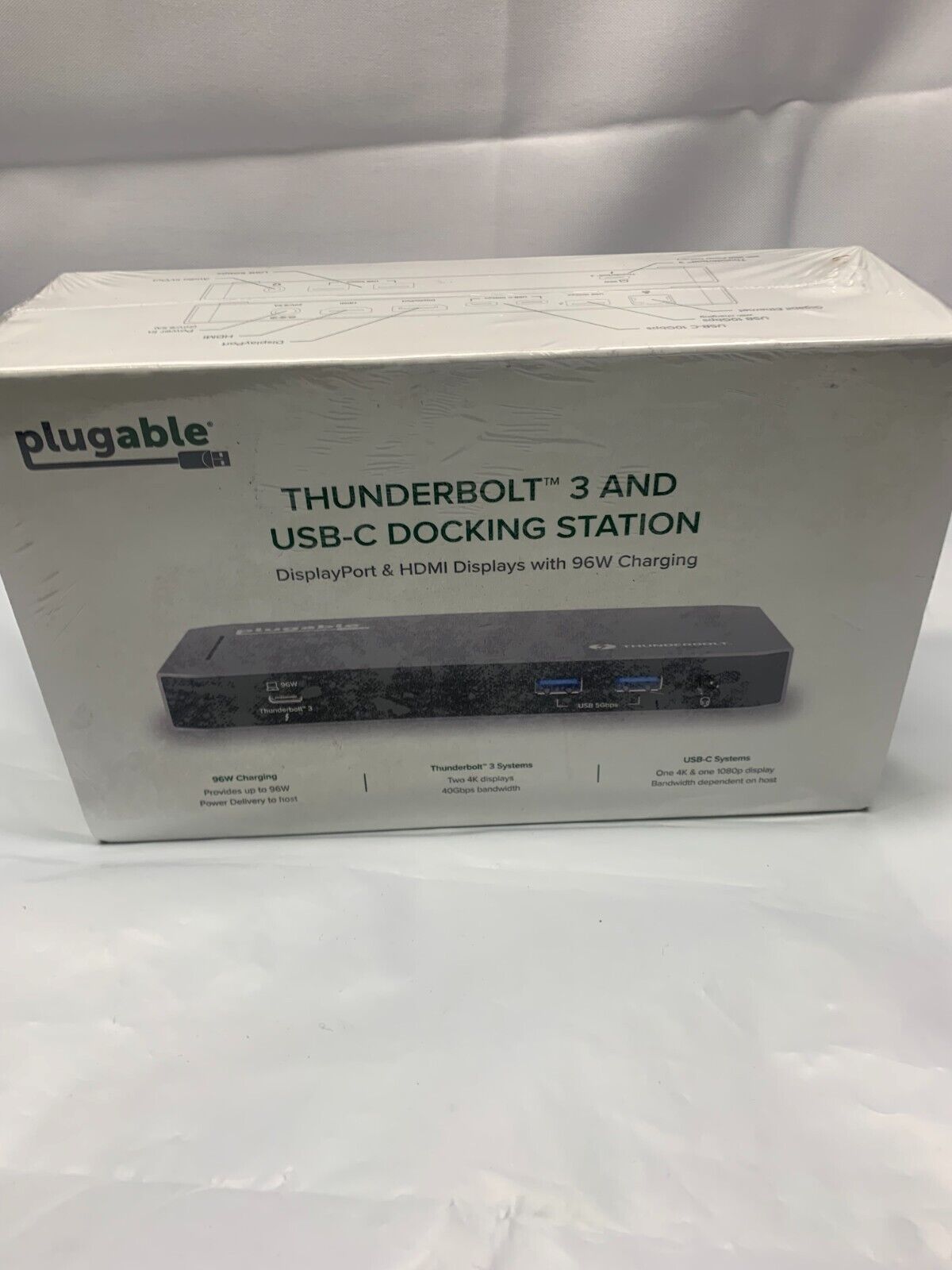 Plugable Thunderbolt 3 USB C Docking Station with Charfing - Black (TBT3-UDC3)