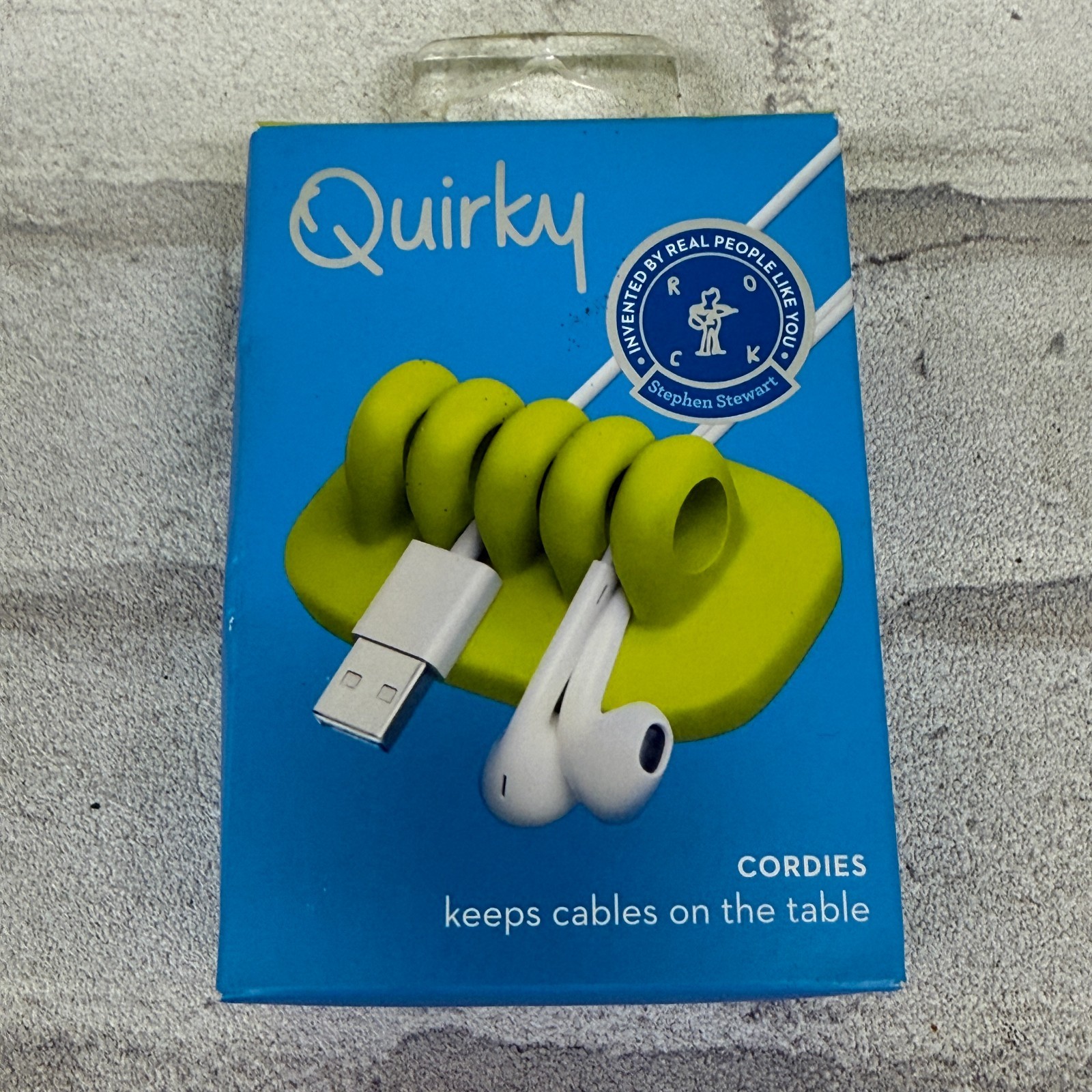 Quirky Cordies Green Desktop Cable Cord Organizer PCORP-GR01 NEW In Box