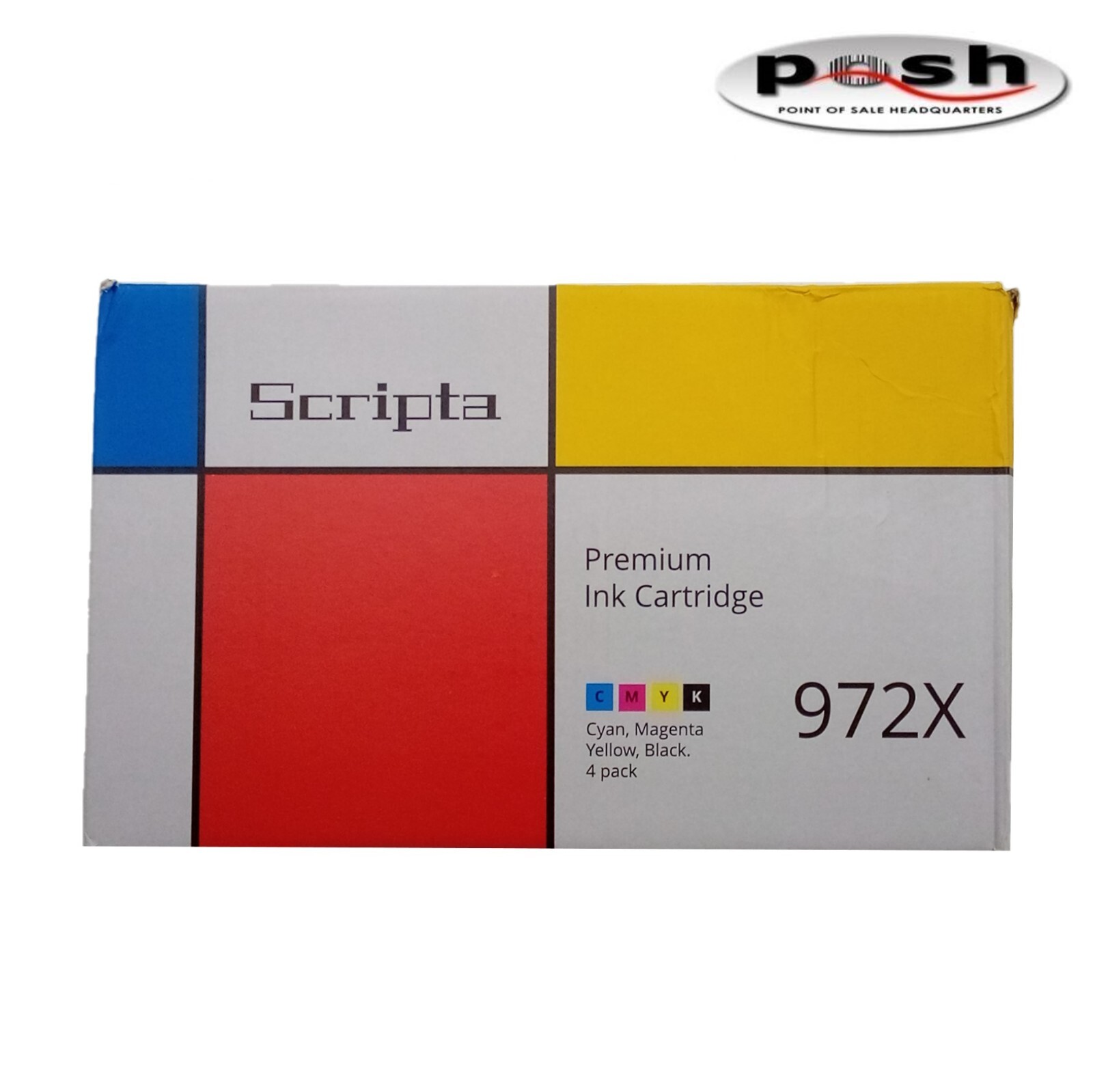 HP Compatible 972X cartridges Scripta New (Black, Cyan, Magenta, Yellow, 4-Pack)