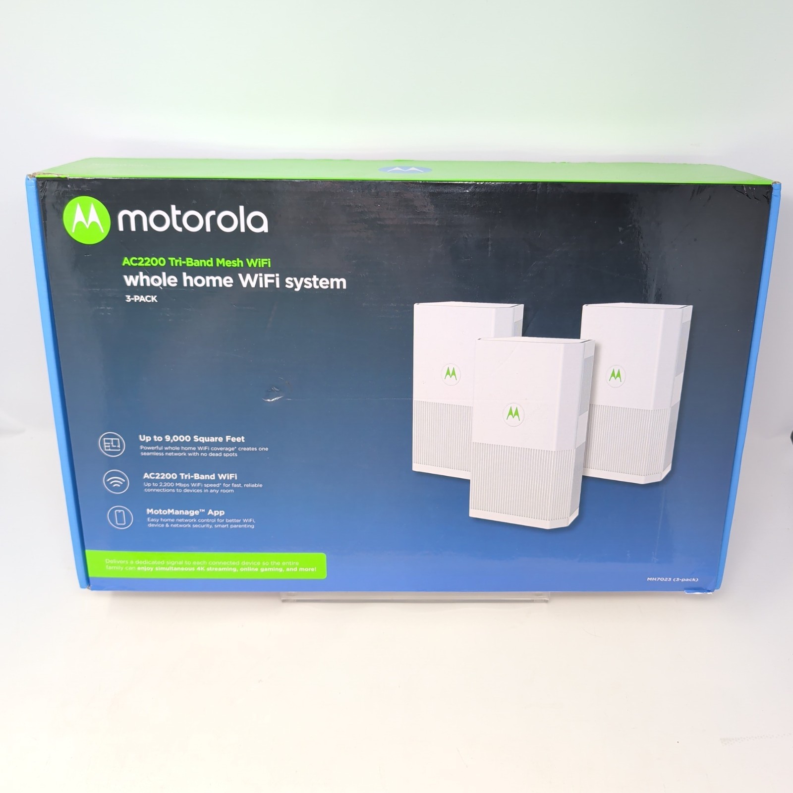 Open Box, Motorola WiFi Mesh System Coverage up to 5000 sq ft | Router + 2