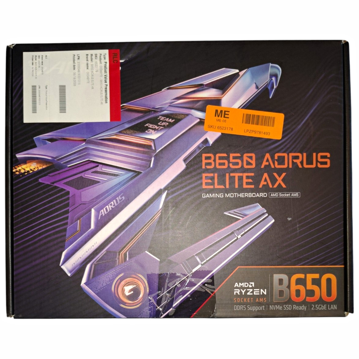 GIGABYTE B650 AORUS ELITE AX AM5 AMD ATX DDR5 M.2 PCIe 2.5GbE
