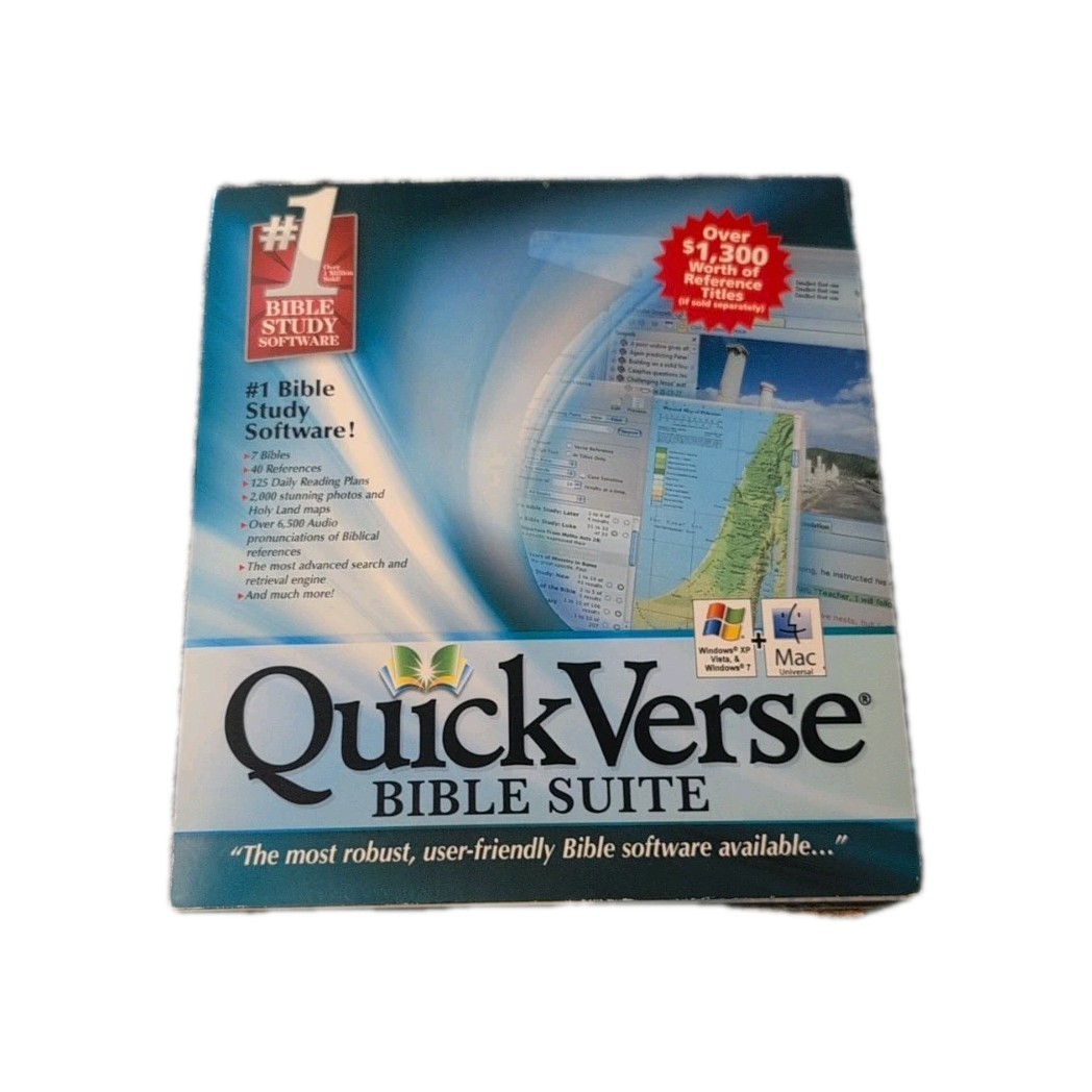 Quick Verse Bible Study Software 2007 NEW SEALED 