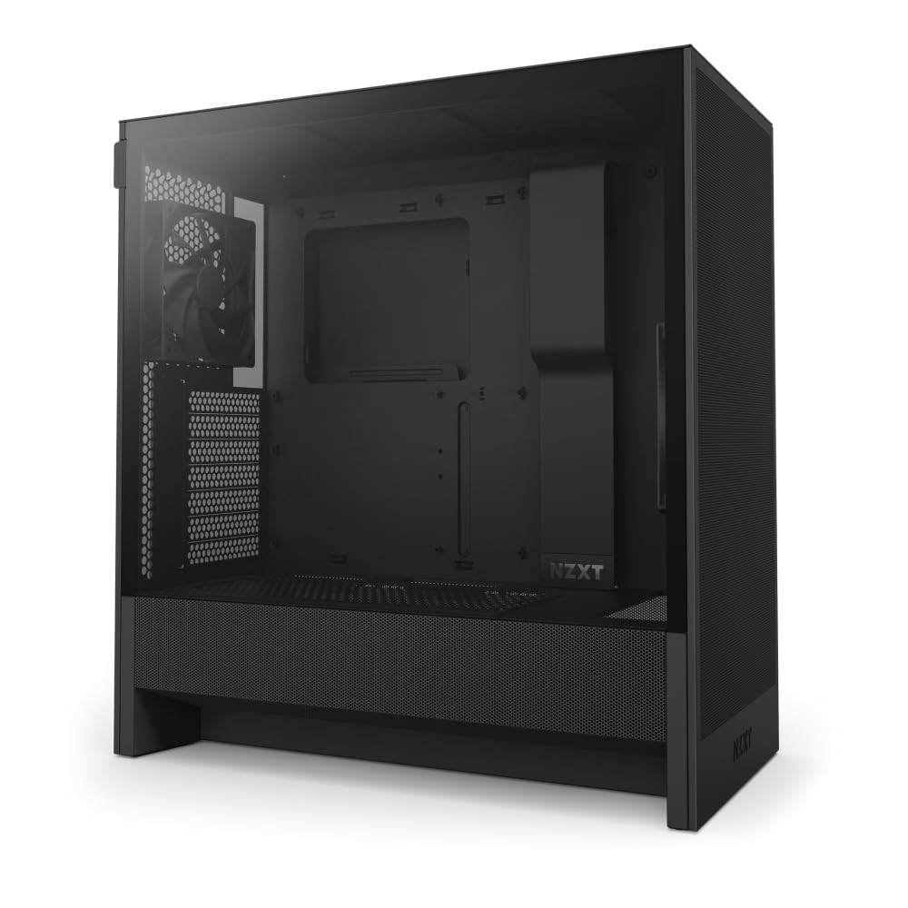 NZXT H5 Flow Black ATX Mid Tower PC Case Tempered Glass 2x120mm Fans