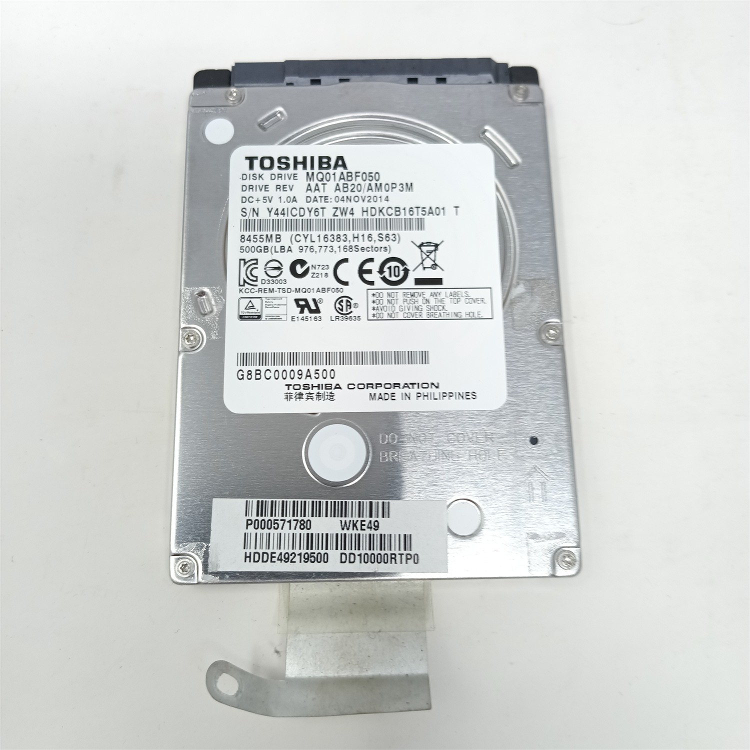 Toshiba MQ01ABF050 500GB 2.5" SATA II HDD - Tested
