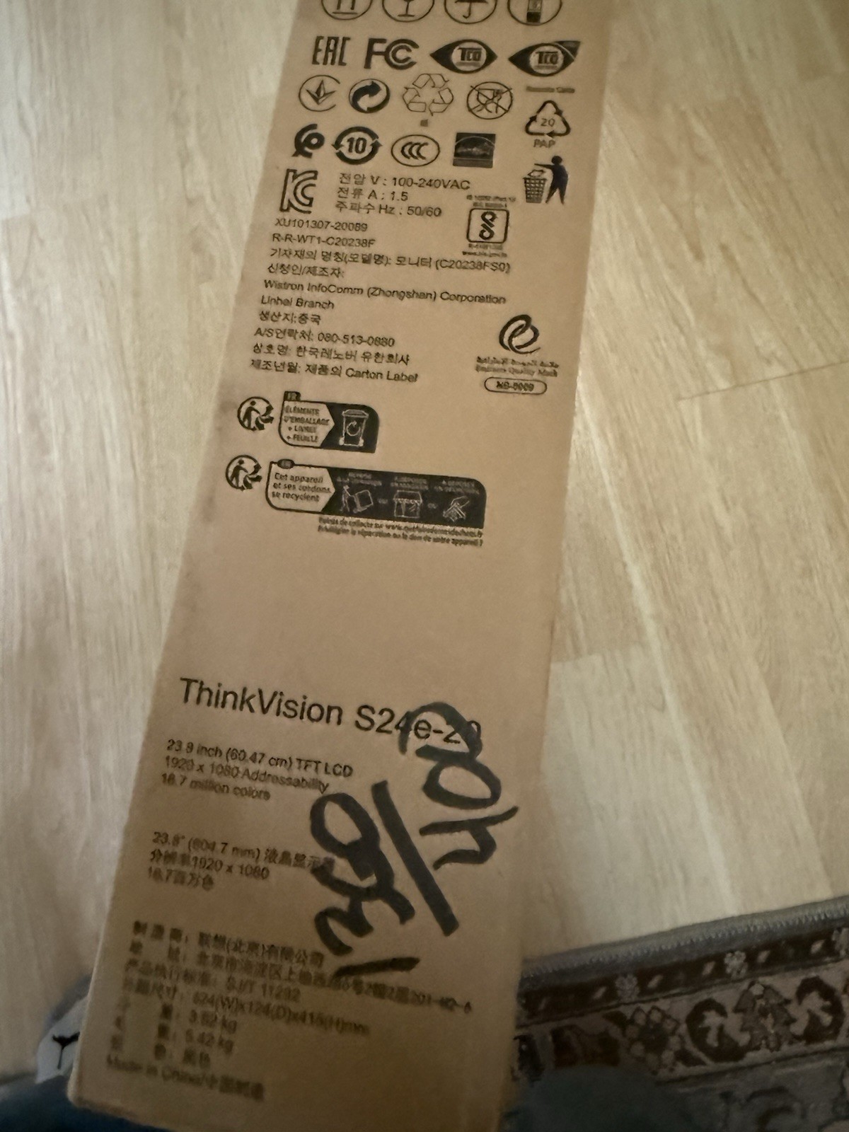 Lenovo ThinkVision S24e-20 23.8" FHD VA LED Monitor NIB