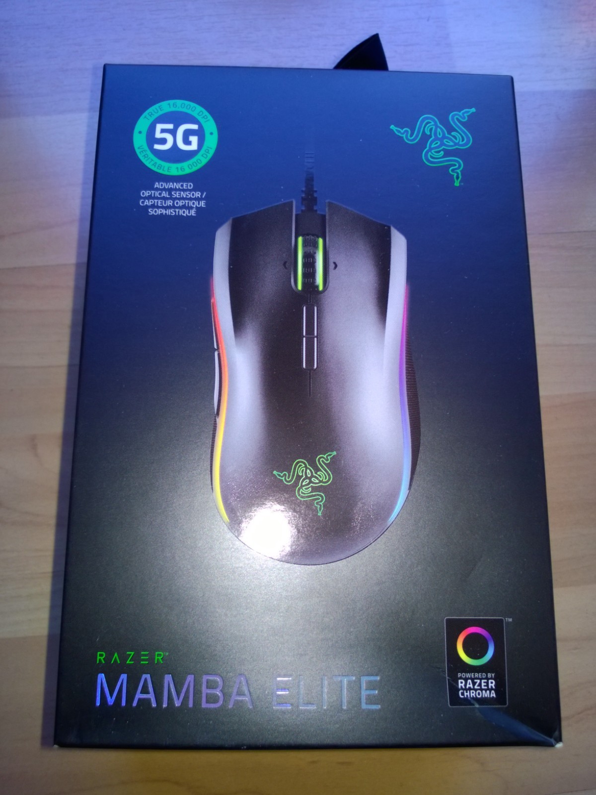 Razer Mamba Elite Wired Gaming Mouse: 16,000 DPI - Chroma RGB Lighting