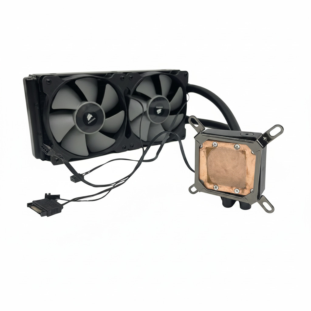 Corsair Hydro Series H100x 240mm Liquid CPU Cooler Dual 120mm Fans Intel
