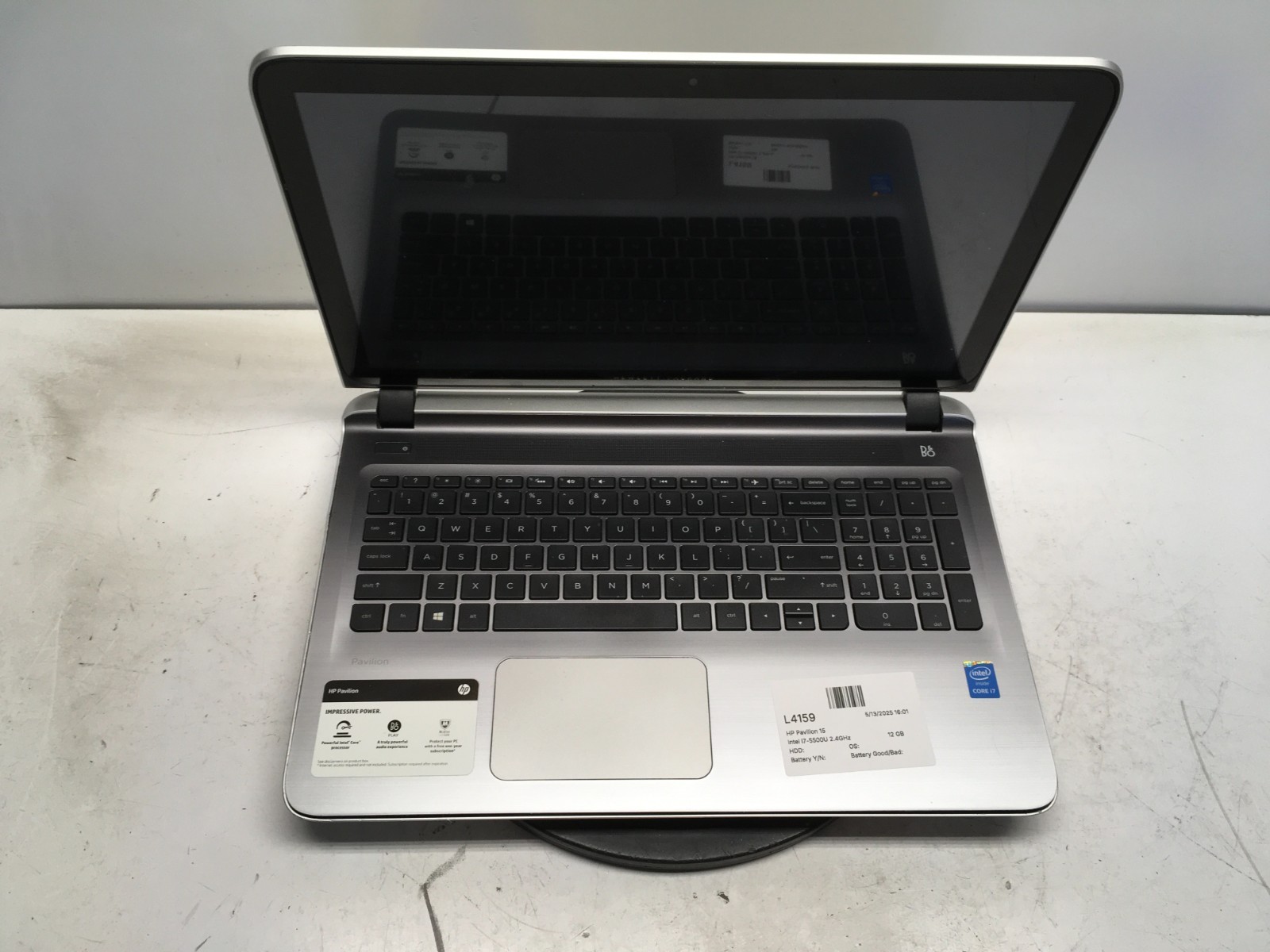 HP Pavilion 15-AB173CL Intel i7-5500U 2.4GHz 12 GB NO HDD/Battery