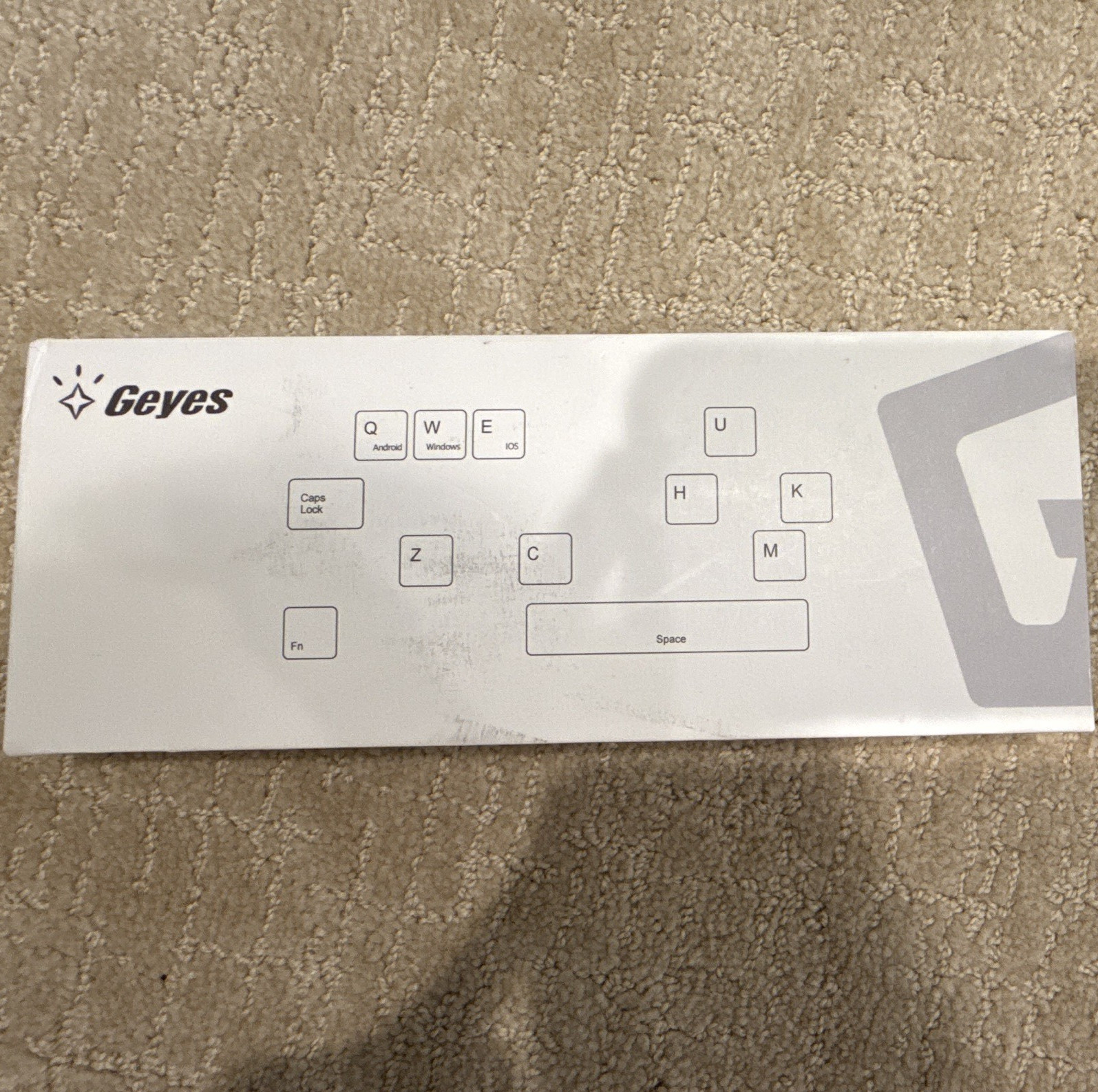 Geyes GK808 Rose Gold Aluminum Foldable USB Keyboard, English QWERTY
