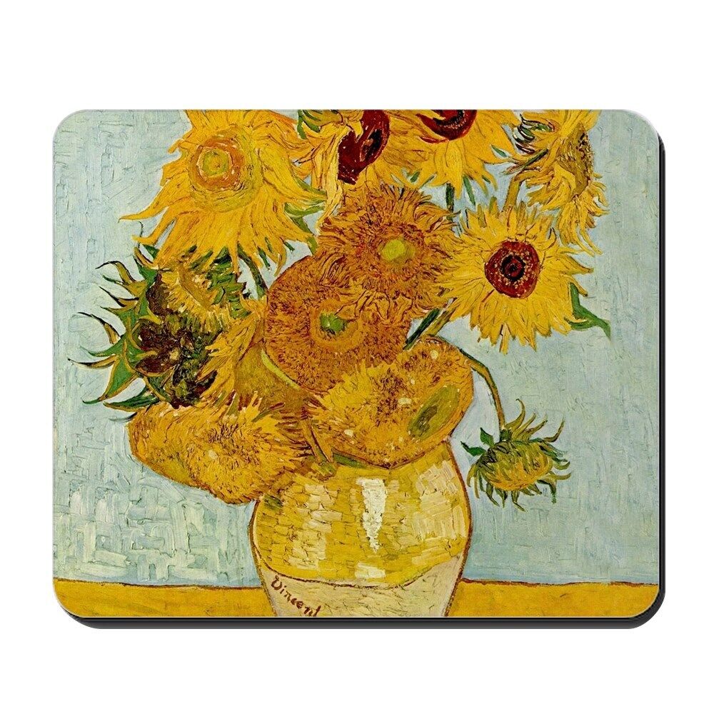 CafePress Vincent Van Gogh Sunflower Painting Mousepad  (9059892)