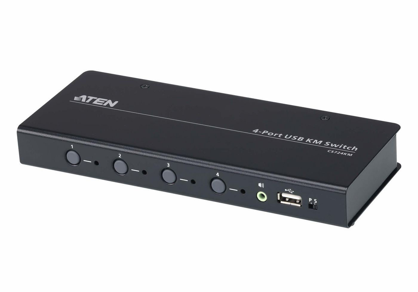 Aten CS724KM-AT 4-Port USB KVM Switch 4-Port KM Switch, Black ~E~