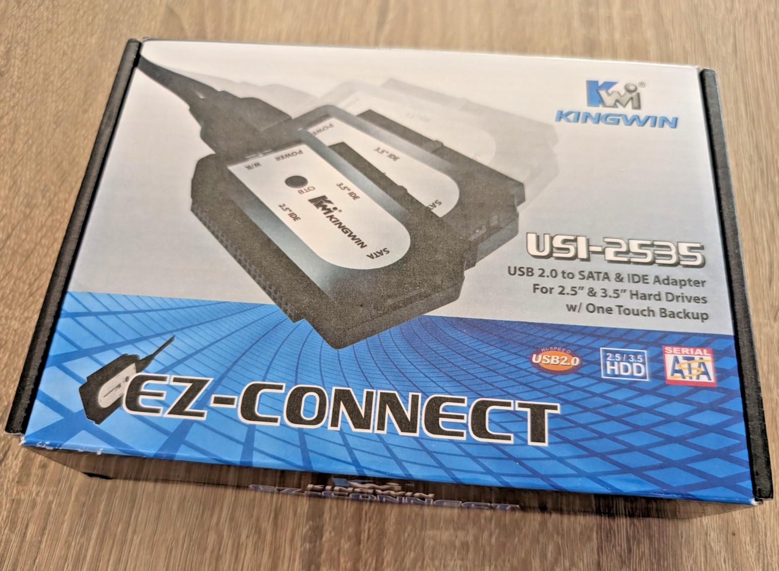 Kingwin EZ-Connect USI-2535 USB 2.0 to SATA & IDE Hard Drive W/One Touch Backup