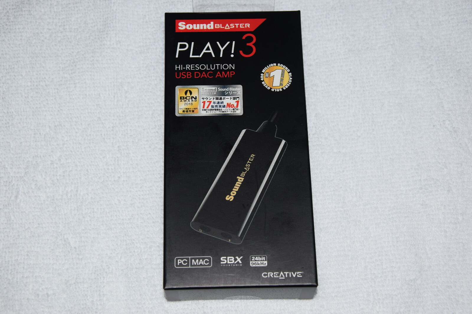 Creative Sound Blaster Play 3 Hi-Res USB DAC AMP Computer Audio Adapter SB1730 .