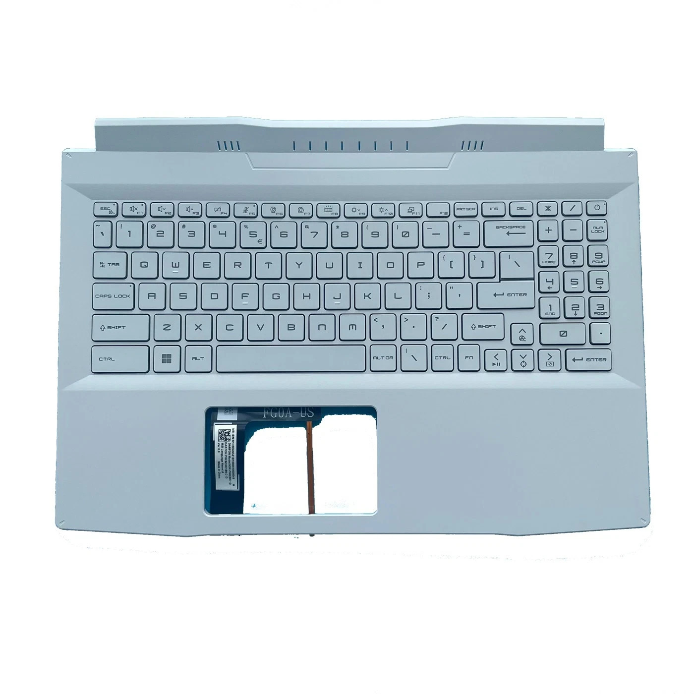 New For MSI Sword 15 MS-1581 Palmrest Cover Upper Case White backlit Keybord