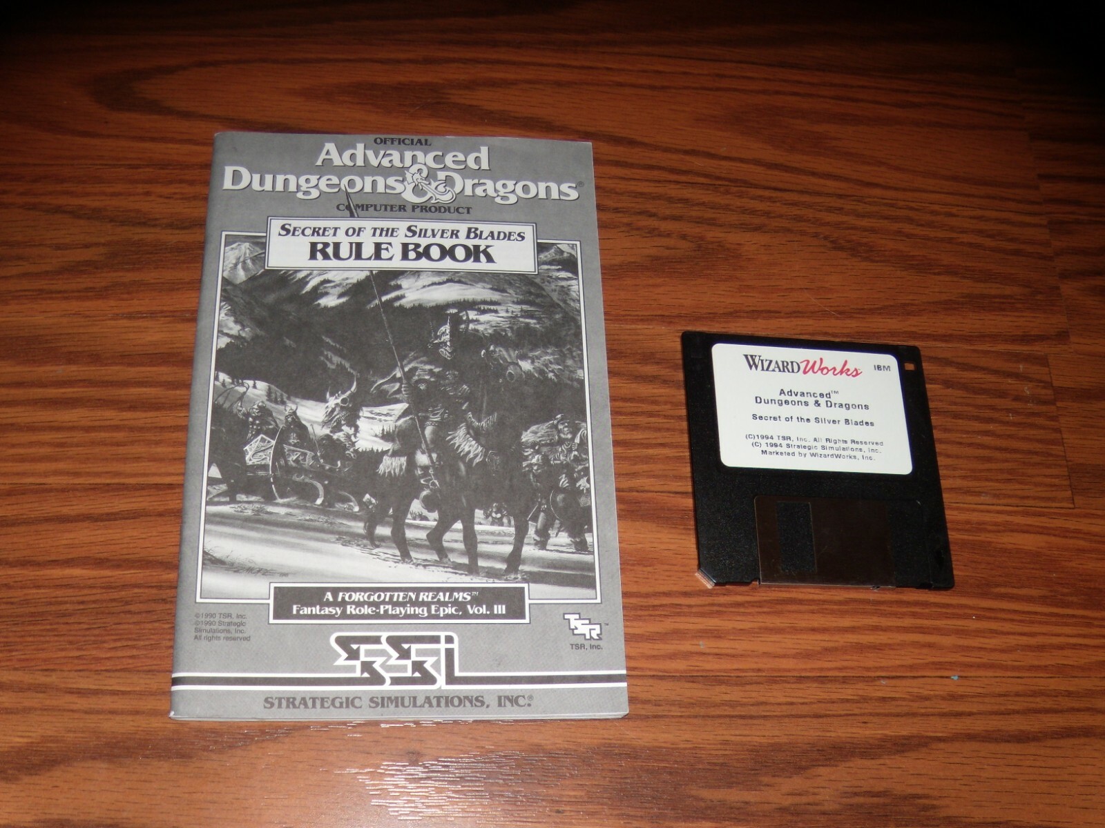 Advanced Dungeons & Dragons Secret of the Silver Blades PC Game 3.5" disk tested