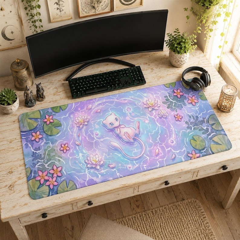 Mew Pokemon Mouse Pad Gaming Desk Mat Accessories