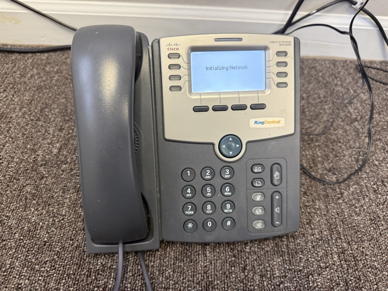 Cisco SPA508G 8-Line IP Phone PoE Gray Black Ethernet RJ-45 VoIP Desk Phone