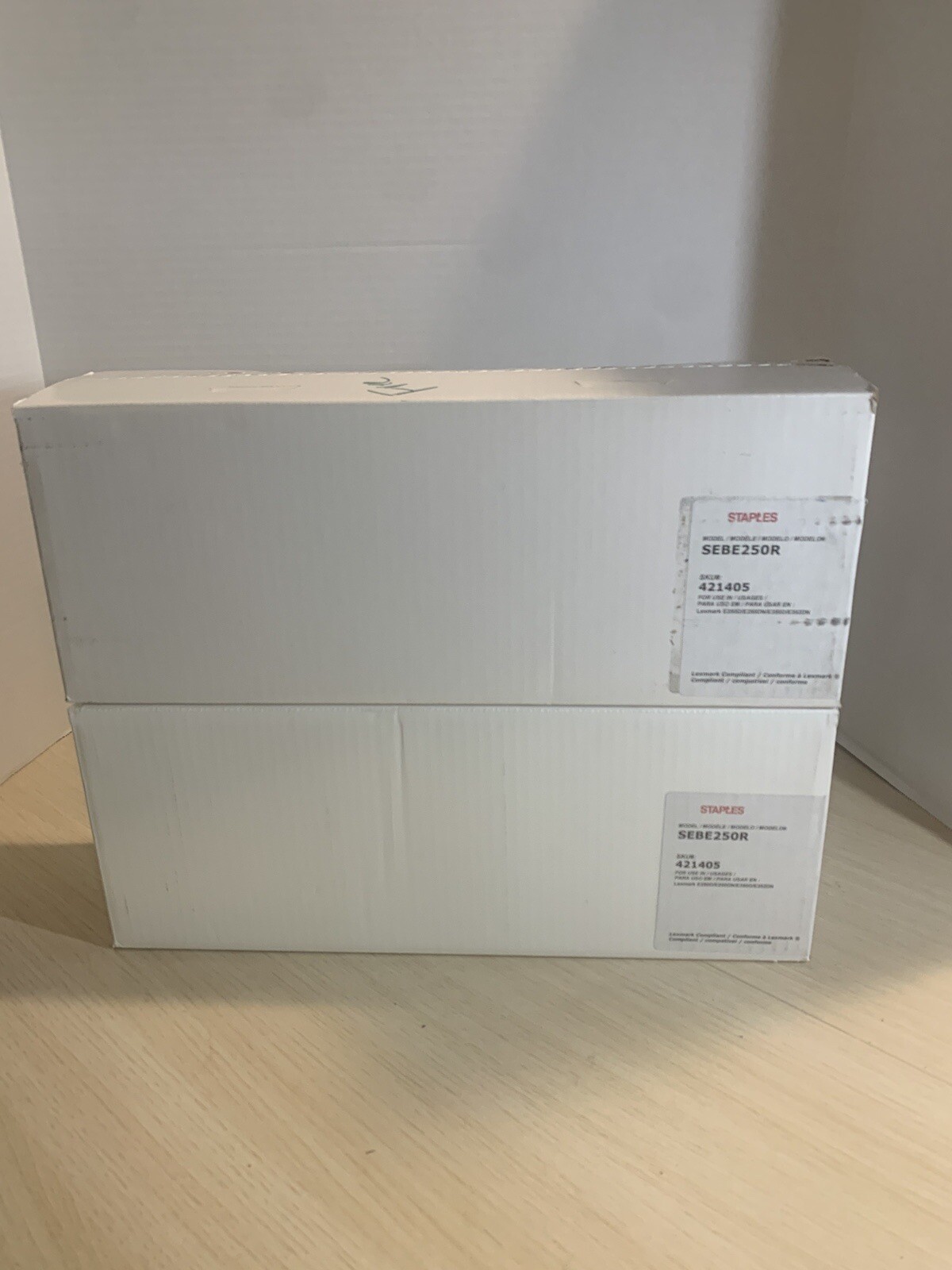 Staples SEBE250R Compatible Lexmark E250A21A E250A11A E250A80G lot of 2