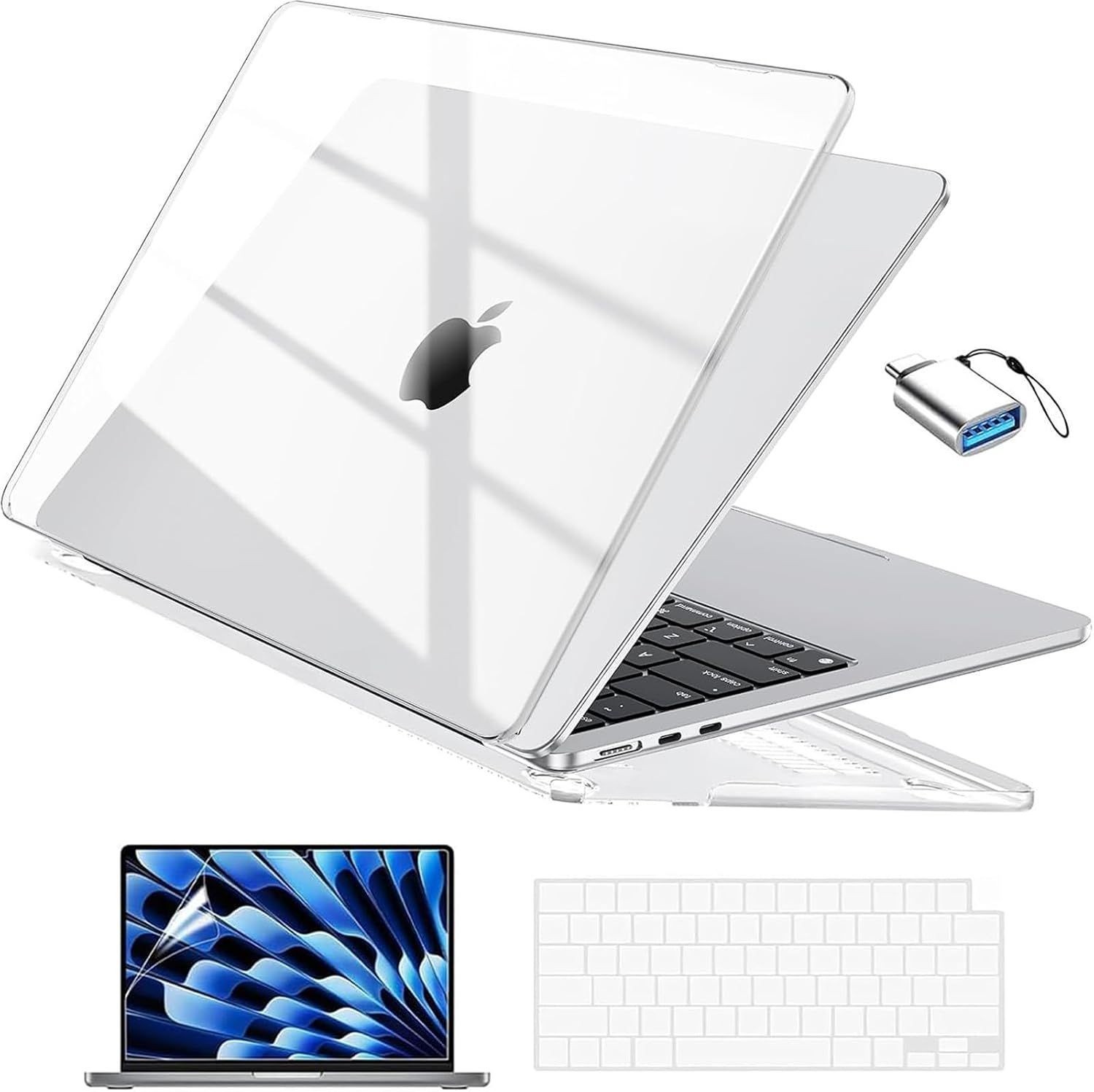 Crystal Clear Case for MacBook Air 13 inch M5/M4/M3/M2 2026-2022 Model