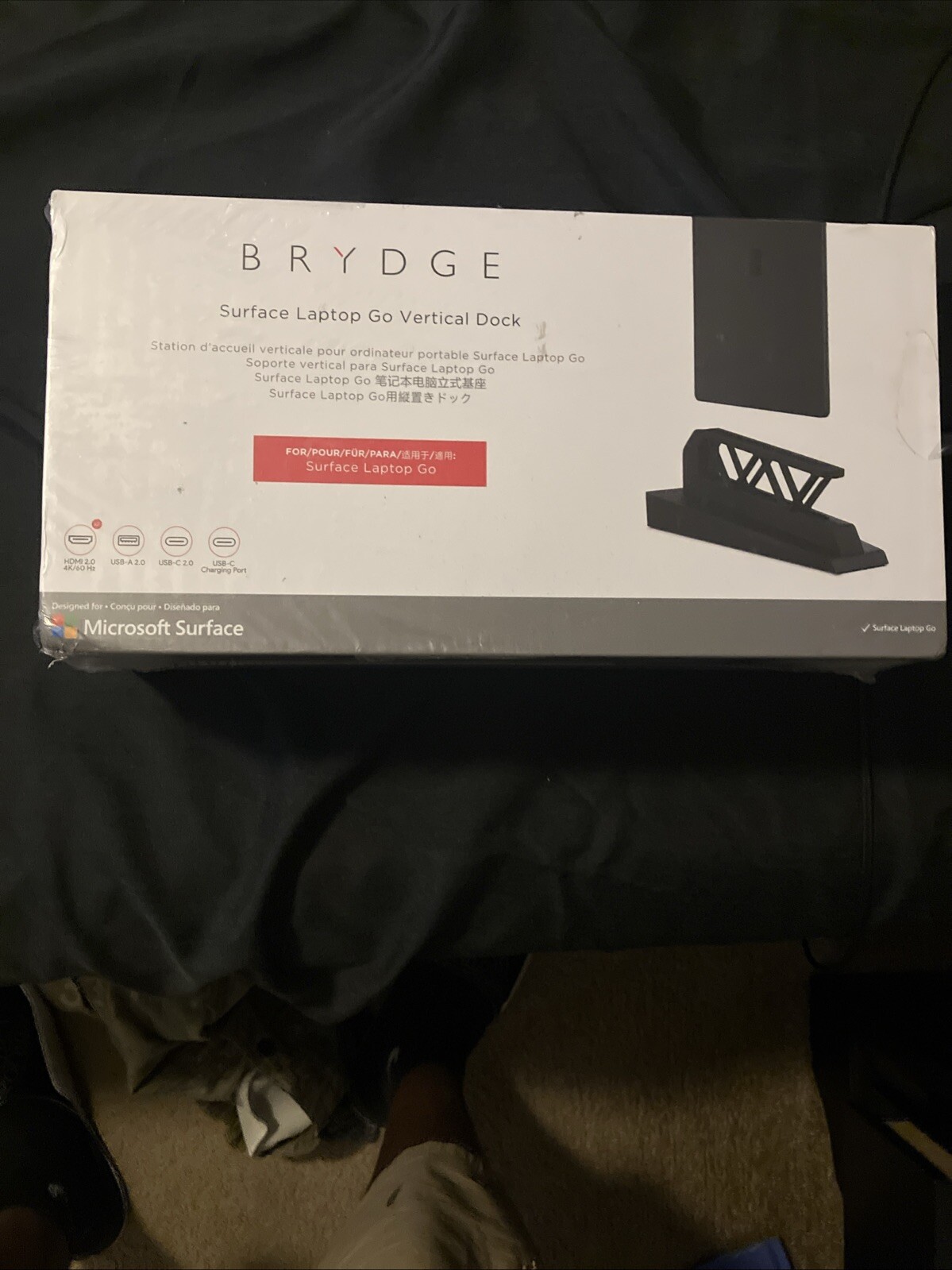 Brydge BRY12MSL3 Surface Laptop Go Vertical Dock, w/65W power adapter w/USB-C
