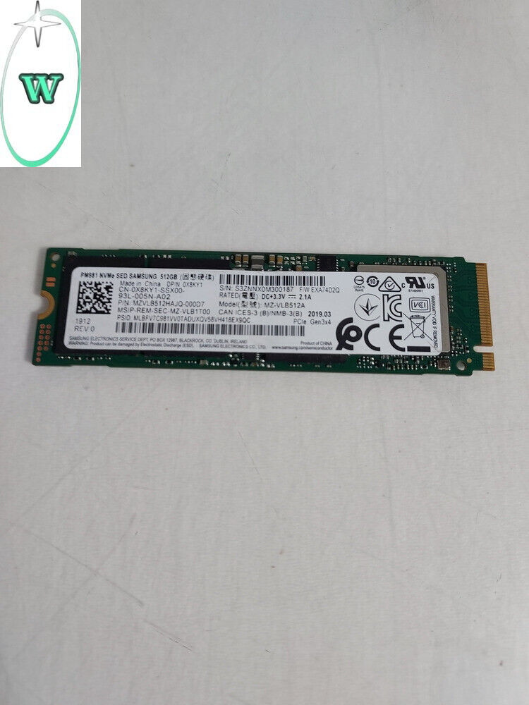 Samsung MZ-VLB512A PM981 512 GB NVMe M.2 80mm Solid State Drive