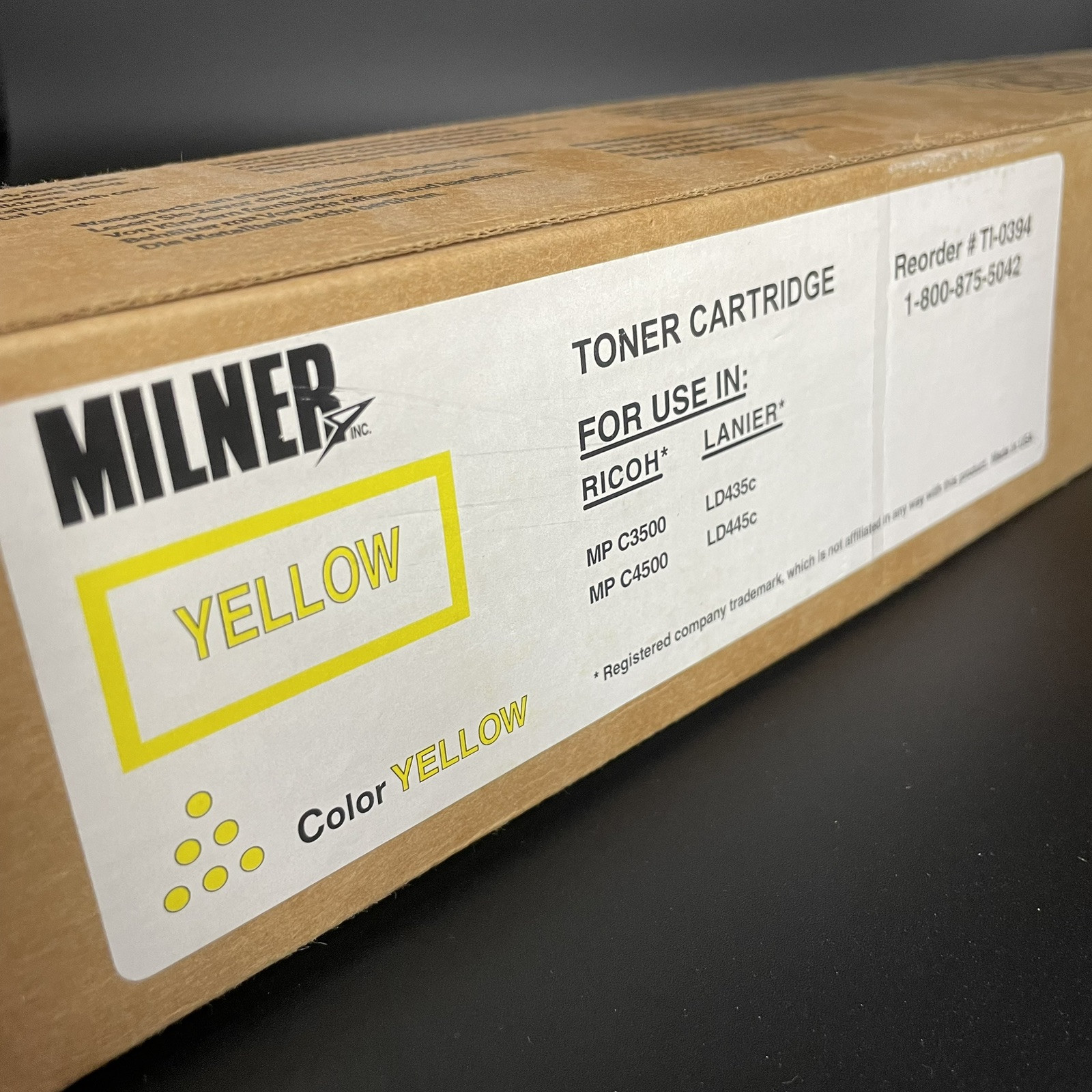 Ricoh MP 842252 C3500 / MP C4500 / Compatible Yellow Toner Cartdrige