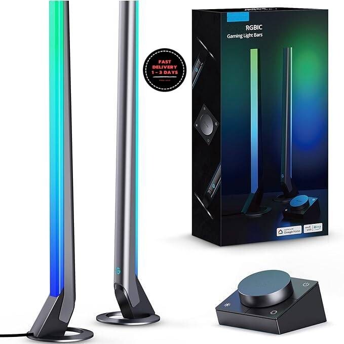 Barras de luz para juegos RGBIC H6047 con controlador inteligente luces LED.2024