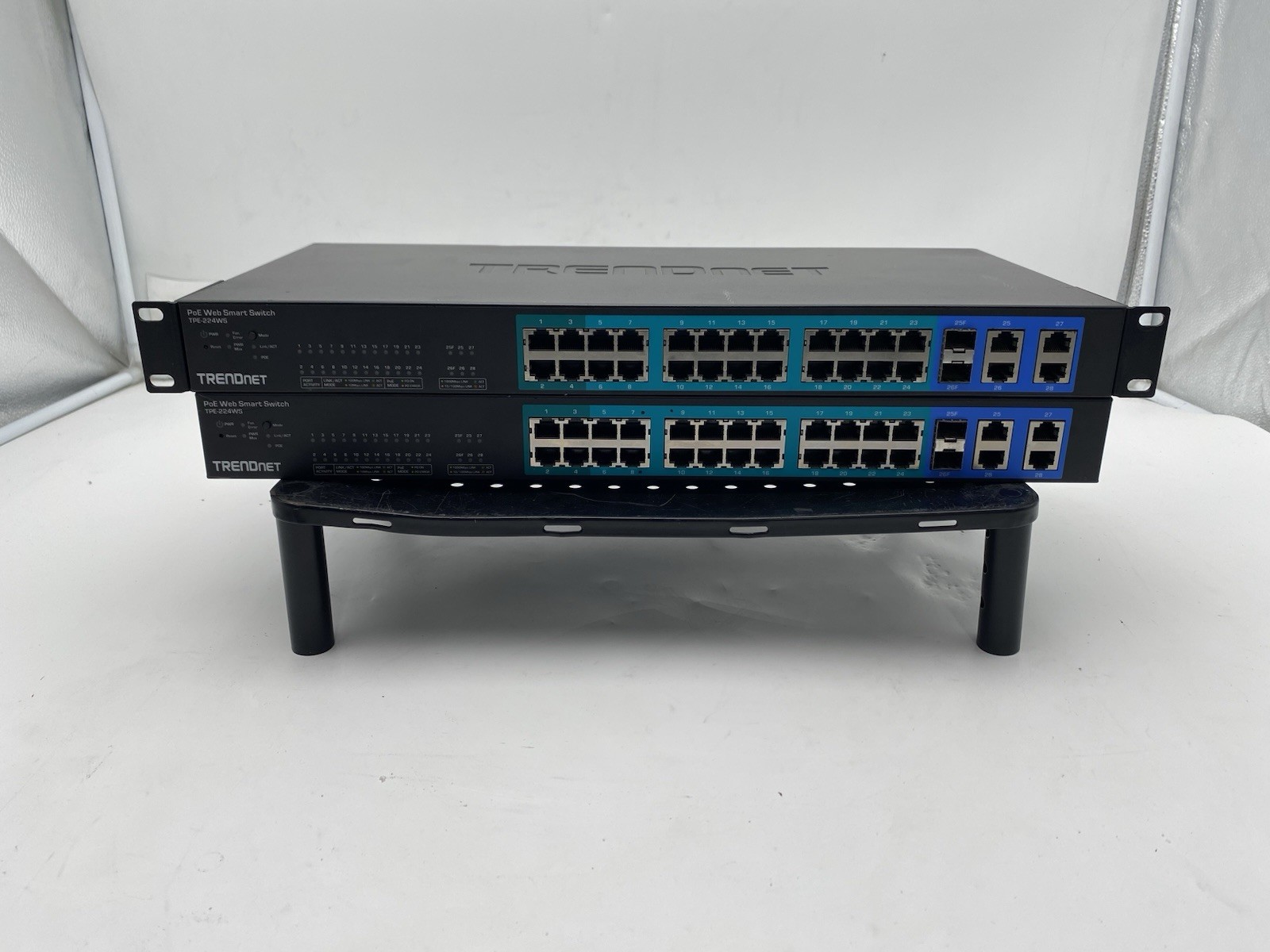 Lot Of 2 TRENDnet TPE-224WS 24 Port 10/100 Mbps Ethernet Switch