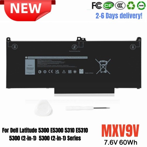 ✅LOT Battery For Dell Latitude 13 5300(2-in-1)  7300 14 7400 Series MXV9V 5VC2M