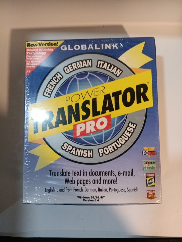 Globalink Power Translator Pro CD-ROM Windows 95/98/NT - New, Sealed