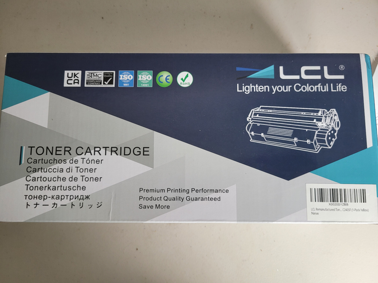 1 Pack LCL Toner Cartridge Replacement Yellow C240SF