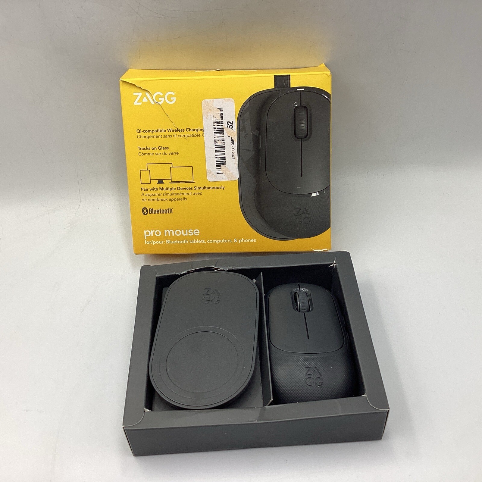 ZAGG Pro Mouse Bluetooth Wireless with Wireless Charging Dock