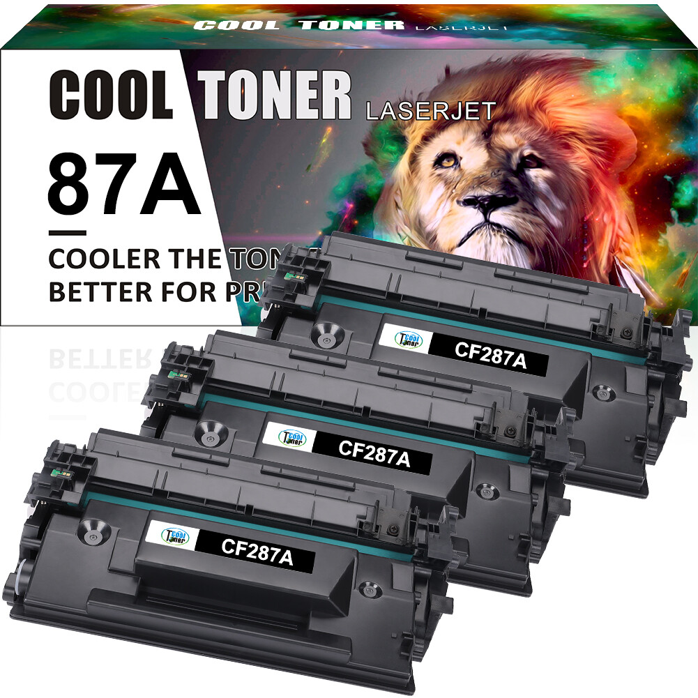 3 Pack - CF287A 87A Toner for HP LaserJet Pro MFP M527f / M506 M506n M506dn M501
