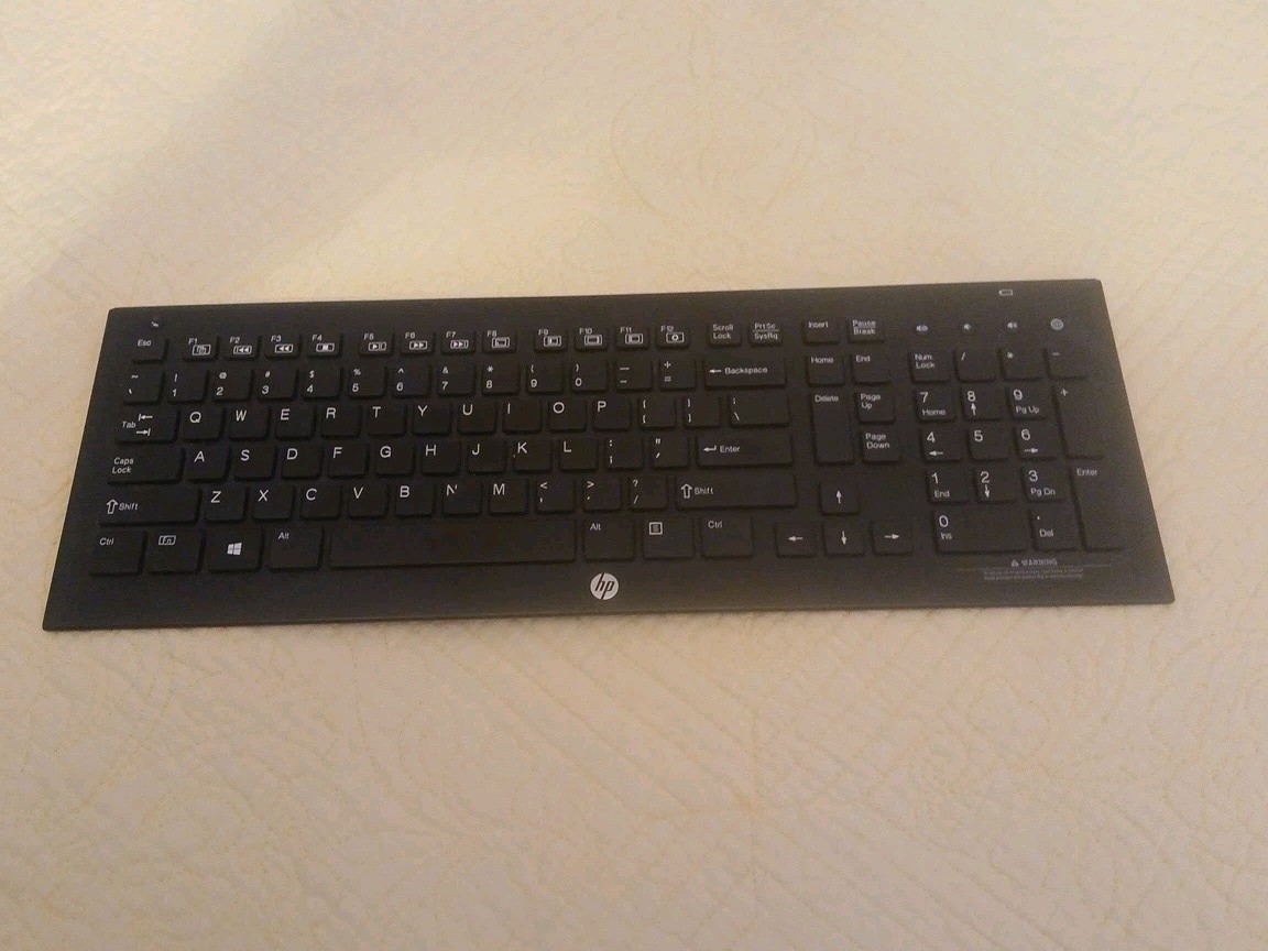QB355AA HP SK-2060 Wireless Keyboard  Black Super Slim As-is Condition Untested 