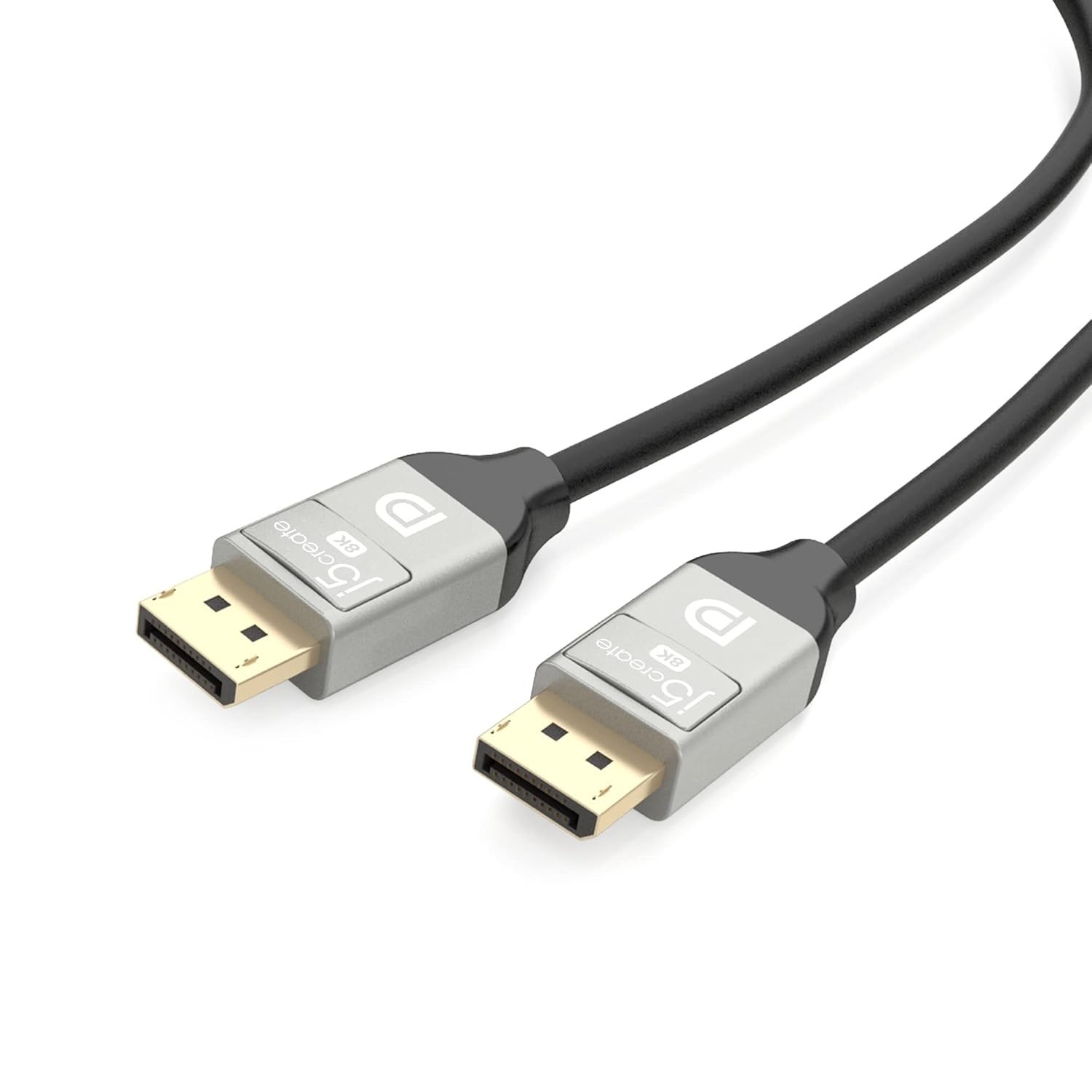 j5create 2m 6.6ft 8K 4K DisplayPort gold plated Cable for monitor PC Mac