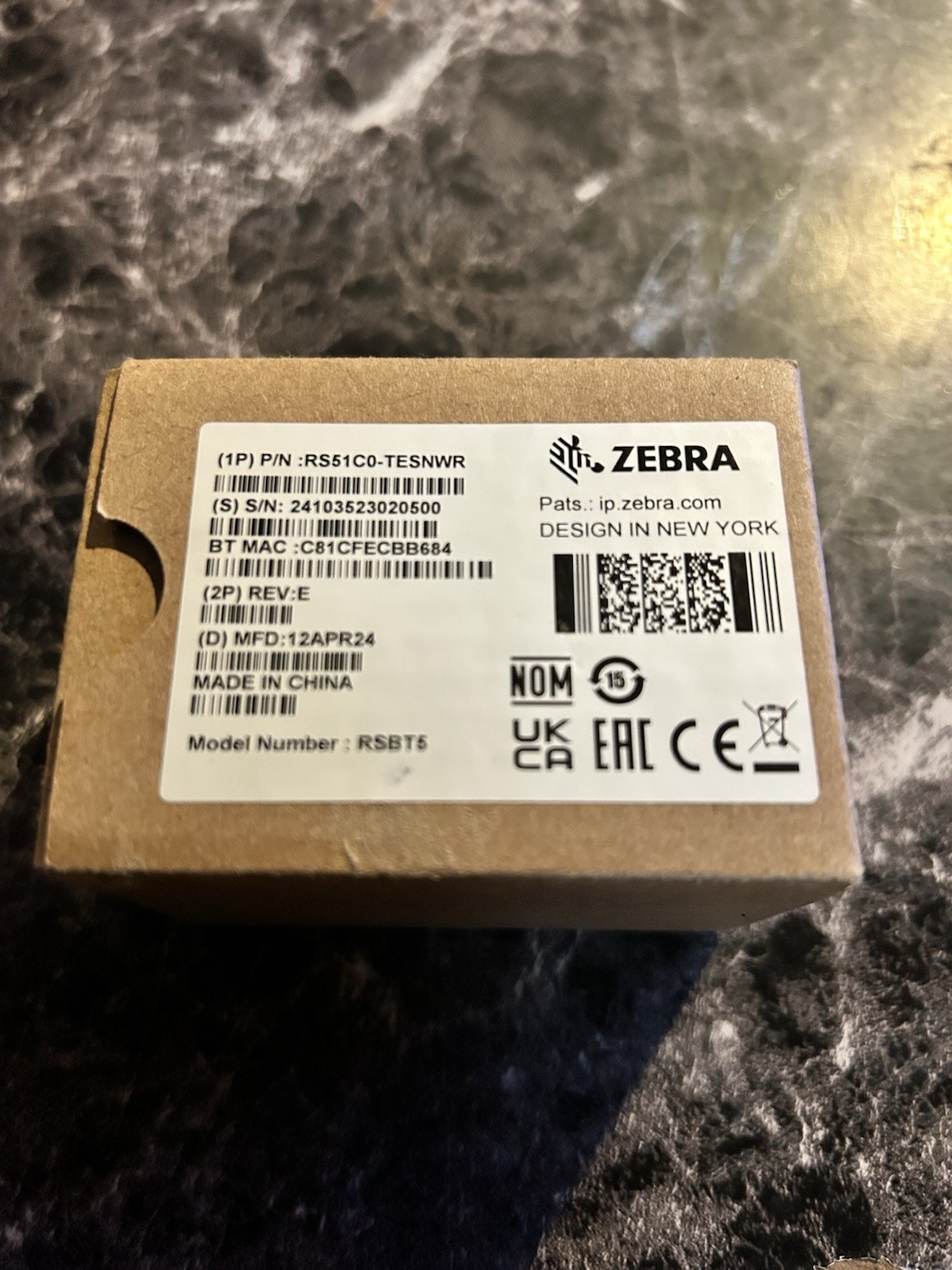 New ZEBRA RSBT5 BLUETOOTH FINGER RING BARCODE SCANNER ( W/ Battery)