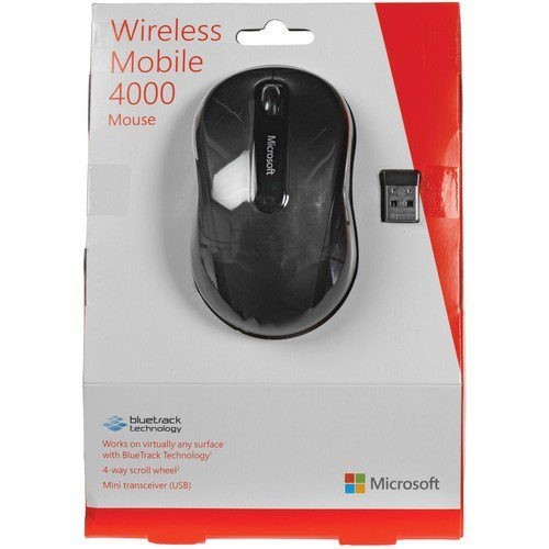 New Rare Microsoft Wireless Mobile Mouse Black 400 BlueTrack Model 1383 1496