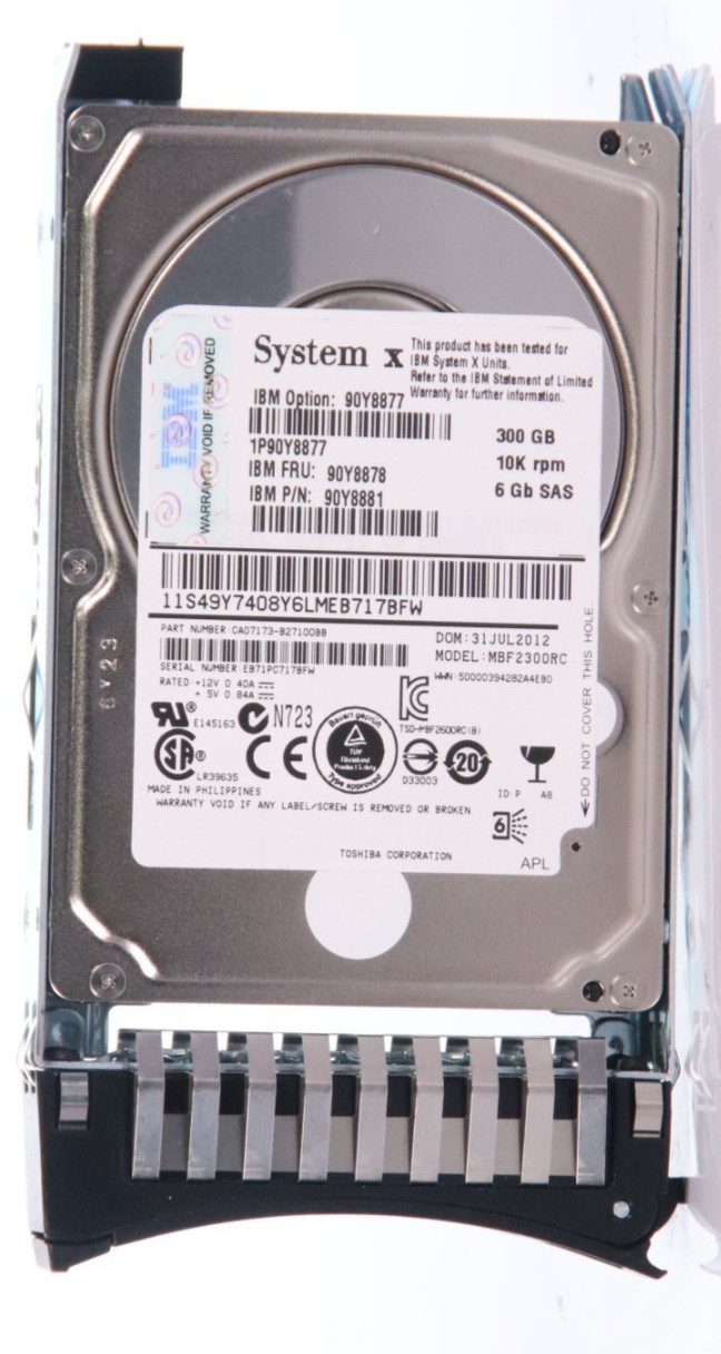 IBM 42D0637 42D0638 42D0641 300GB 10K RPM 2.5" MBF2300RC HARD DRIVE