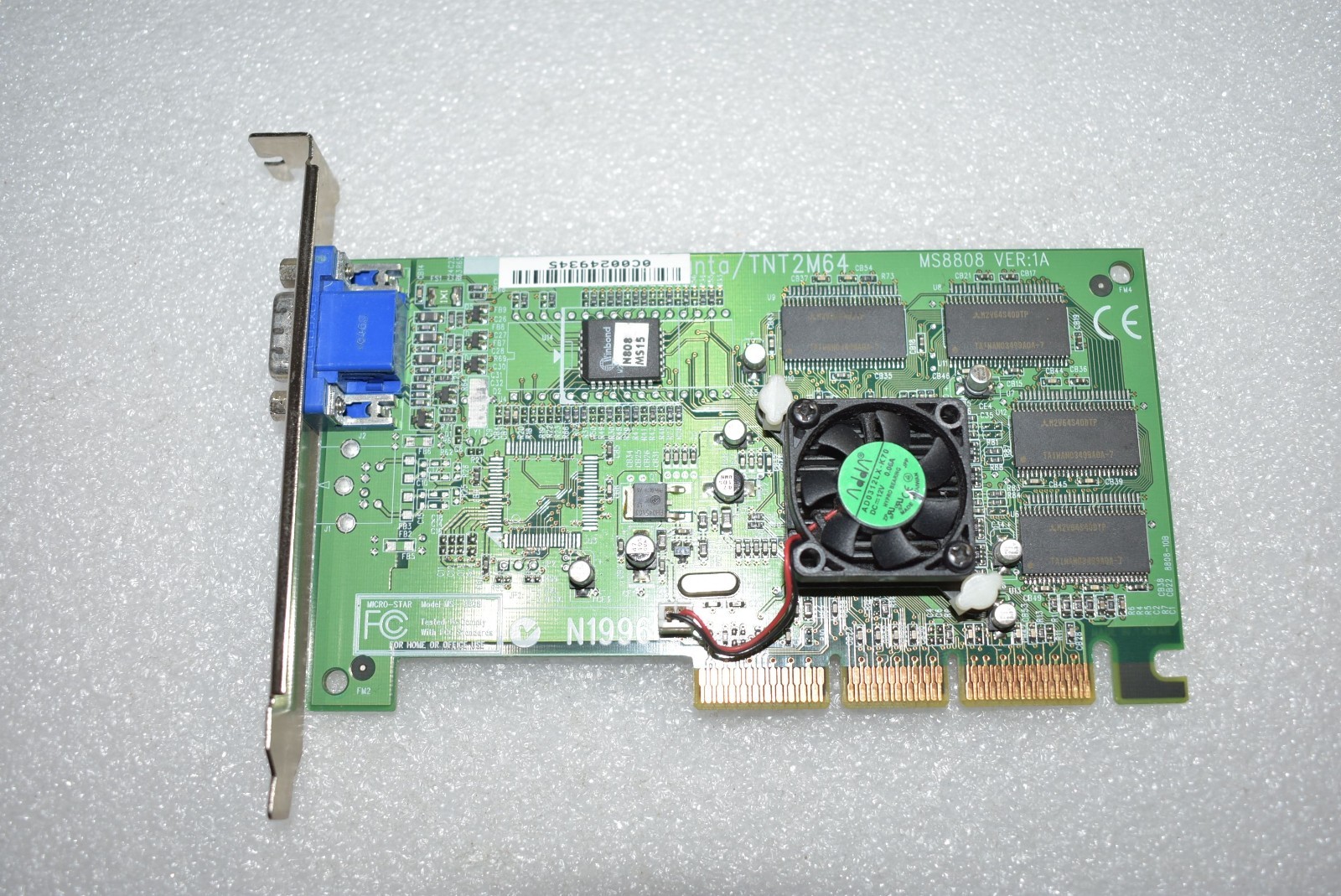 MSI MS8808 NVIDIA Vanta TNT2M64 32MB AGP VGA Video Graphics Card