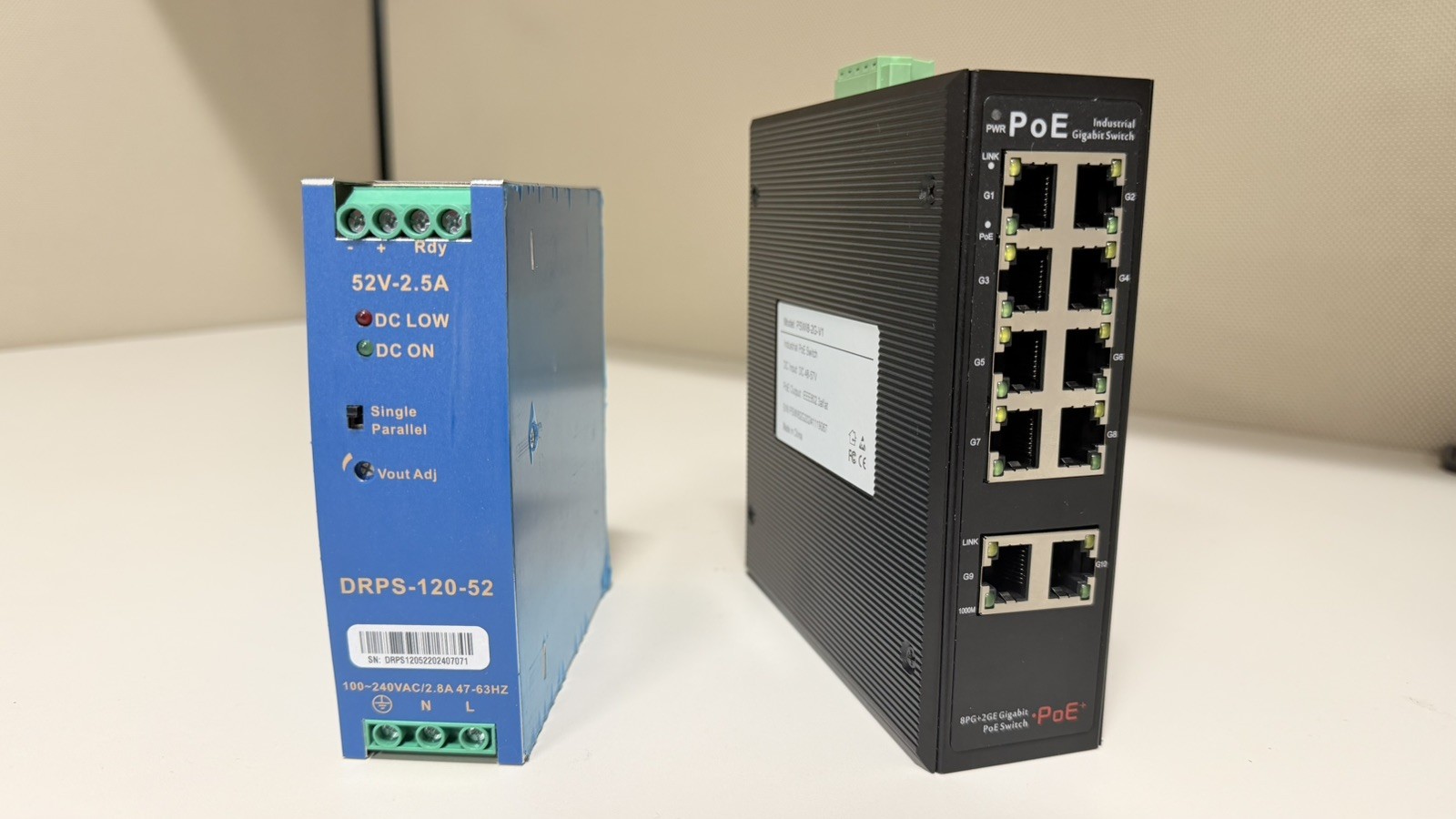 Industrial 8P Full Gigabit POE+ Switch w/Industrial DIN-Rail 2G Uplink Port 120W