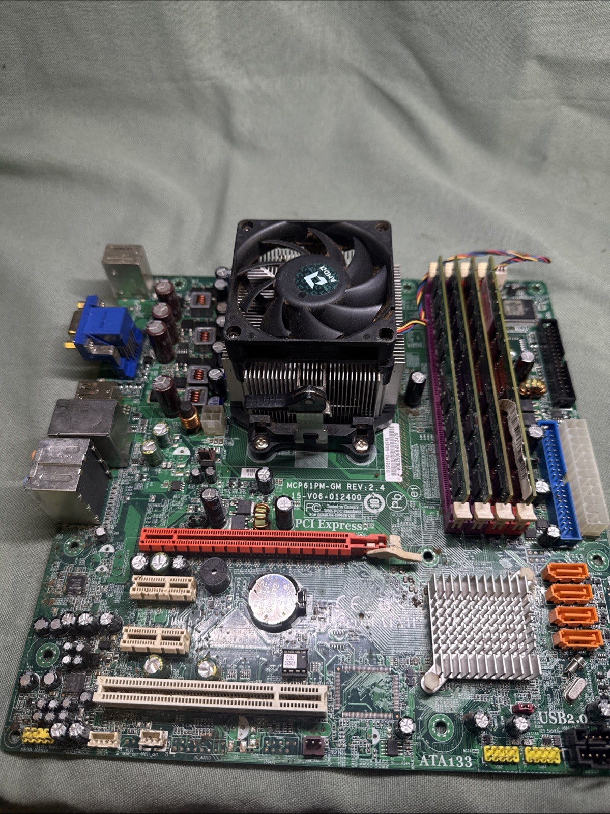 *untested* ECS MCP61PM-GM AM2 Motherboard  7 Gb 800mhz  And Athlon 2 X3