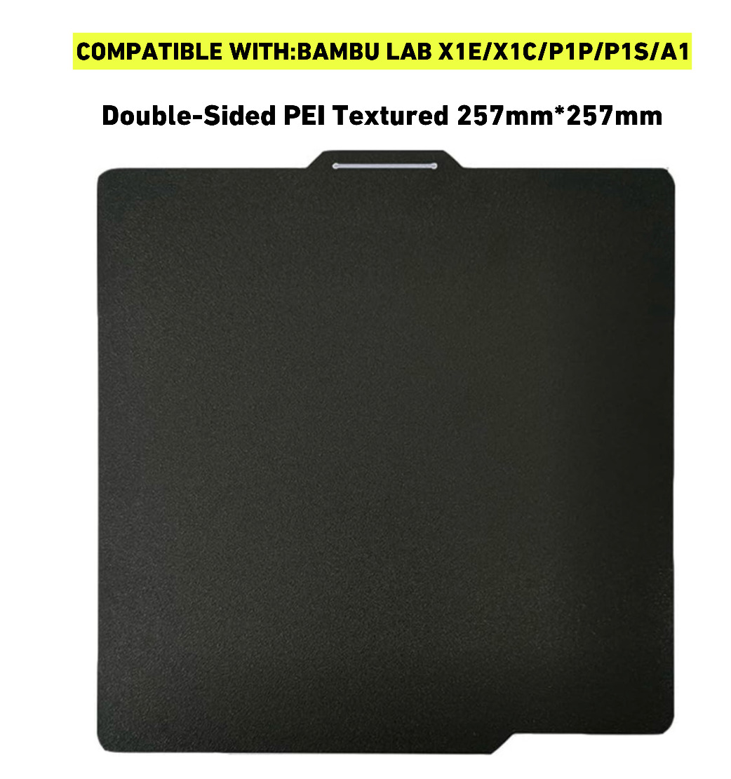 For Bambu Lab X1/X1C/X1E/P1P/P1S/A1 3D Printer Build Plate Heated Bed 257*257mm