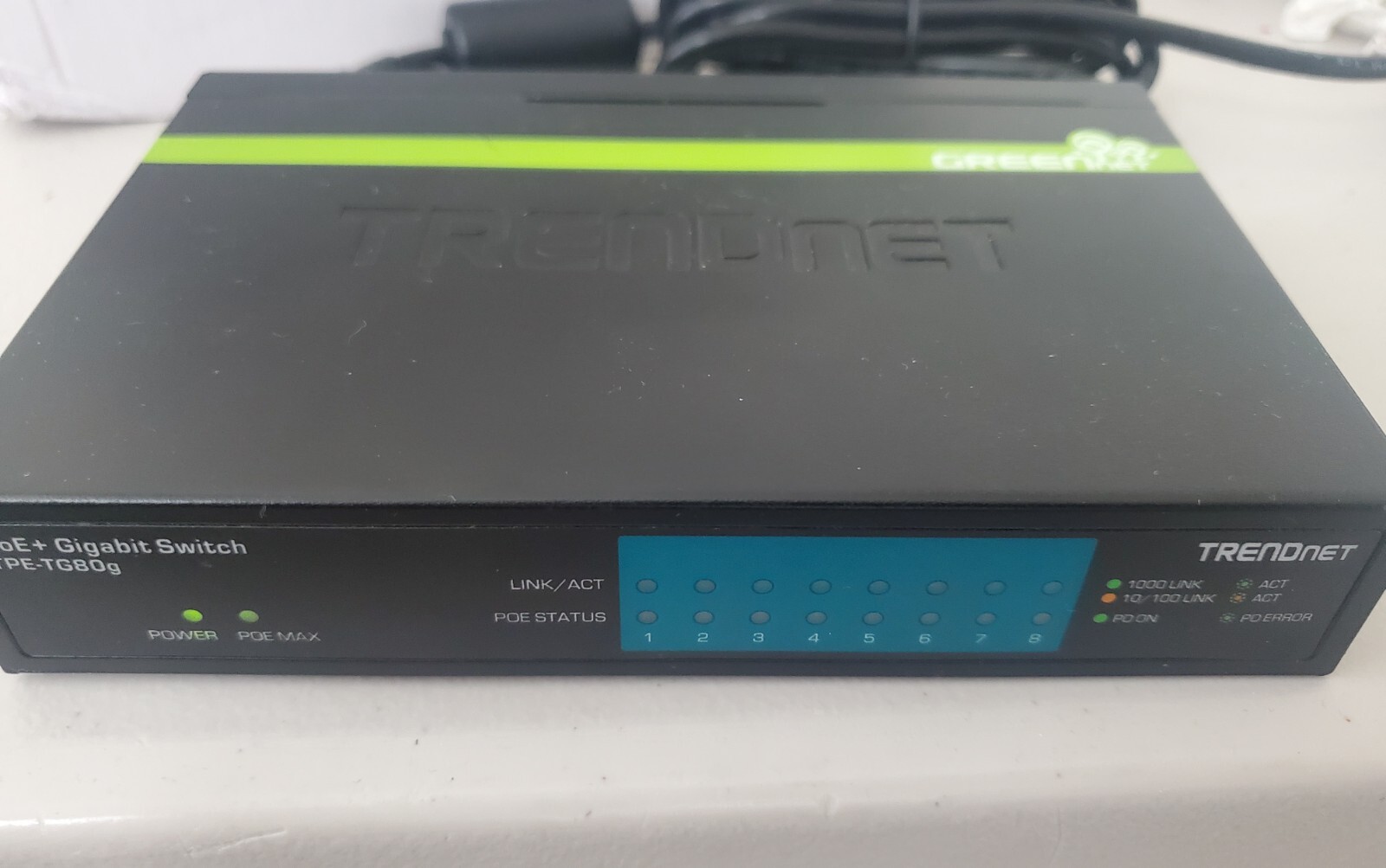 TRENDnet TPE-TG80g/A (H/W:V3.1R) 8-port Gigabit GREENnet PoE+ Switch