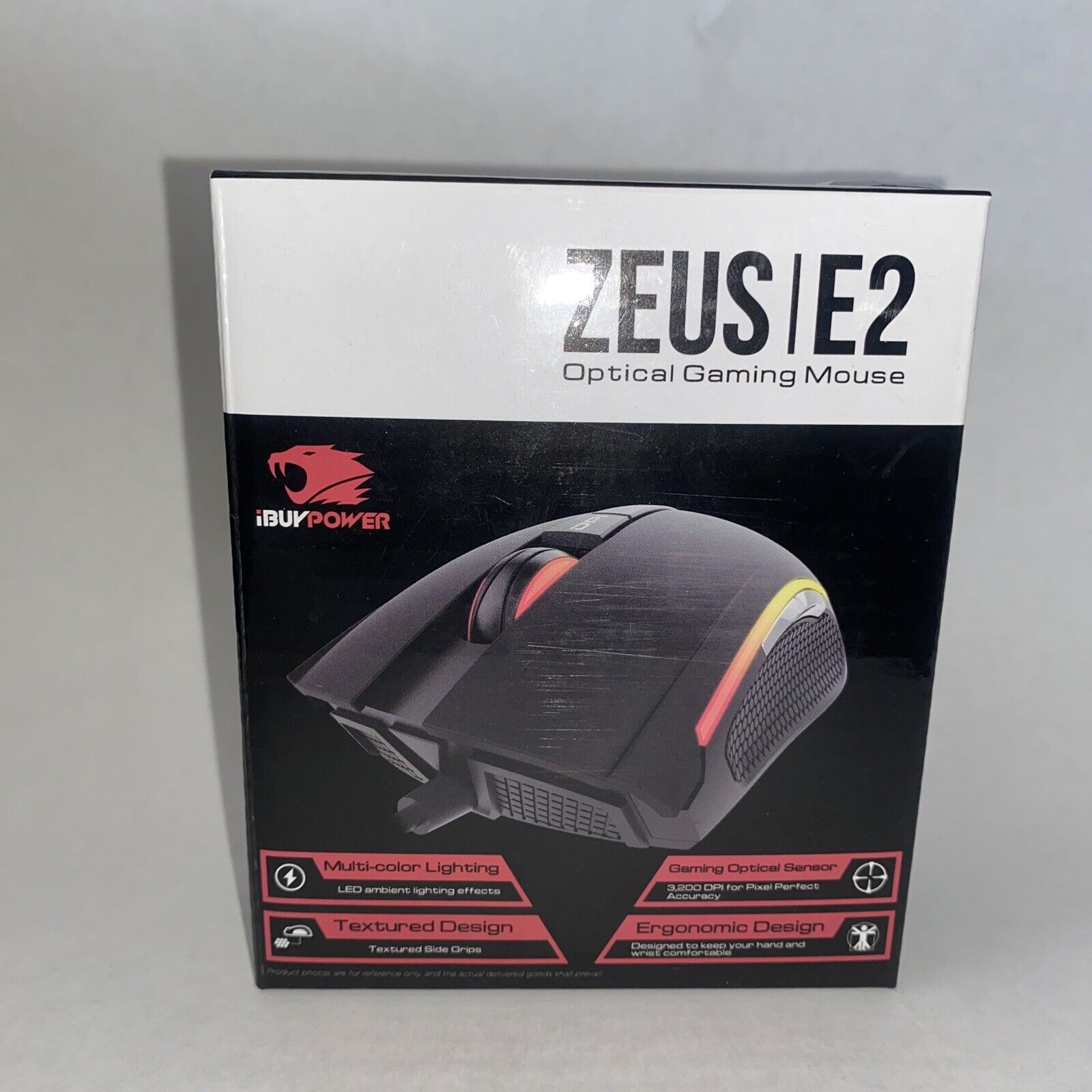 Zeus E2 3200 Optical Gaming Mouse RGB - USB Wired - iBUYPOWER