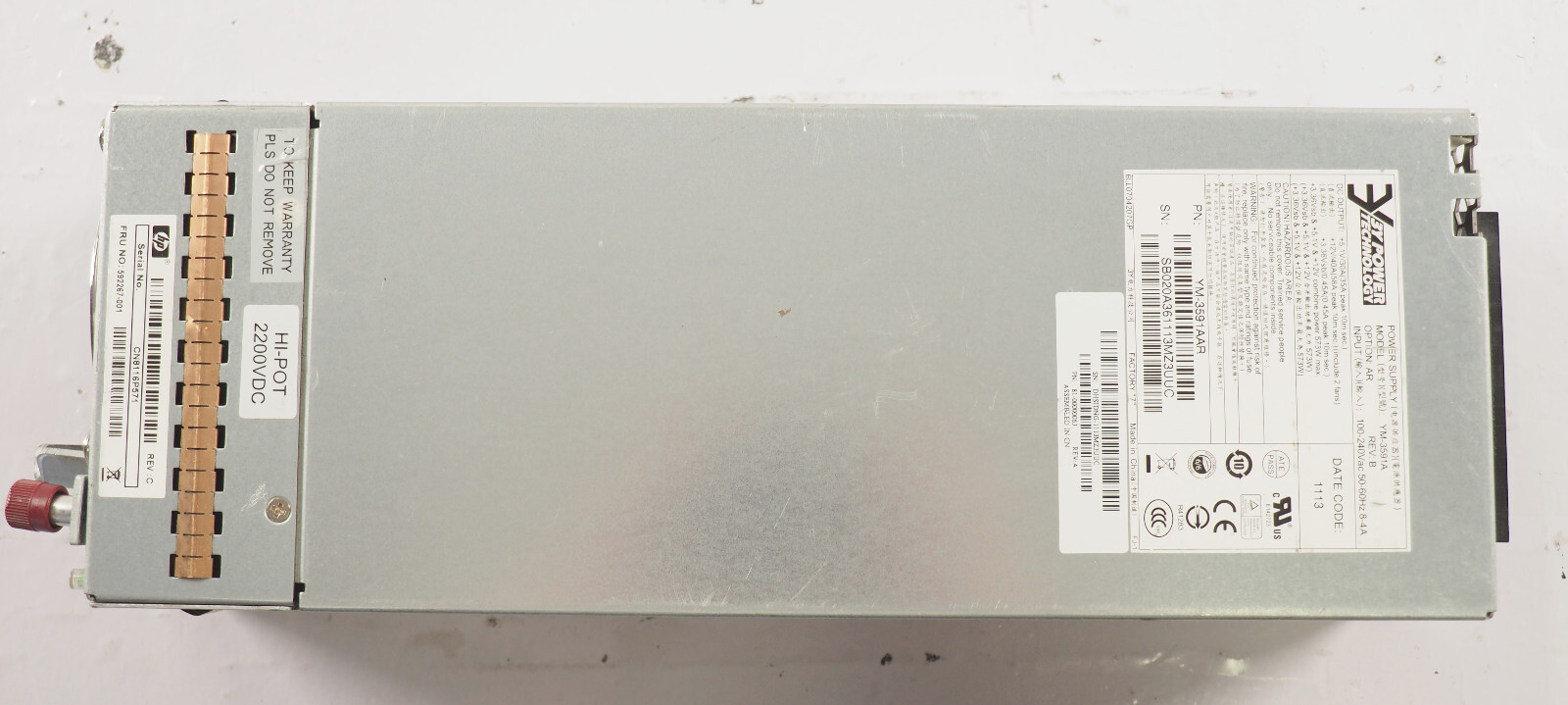 3Y Power Technology YM-3591A YM-3591AAR 81-00000063 592267-001 573W PSU