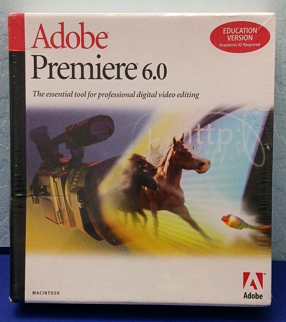 Adobe Premiere 6.0 Macintosh Education Version NEW Factory Sealed Vintage