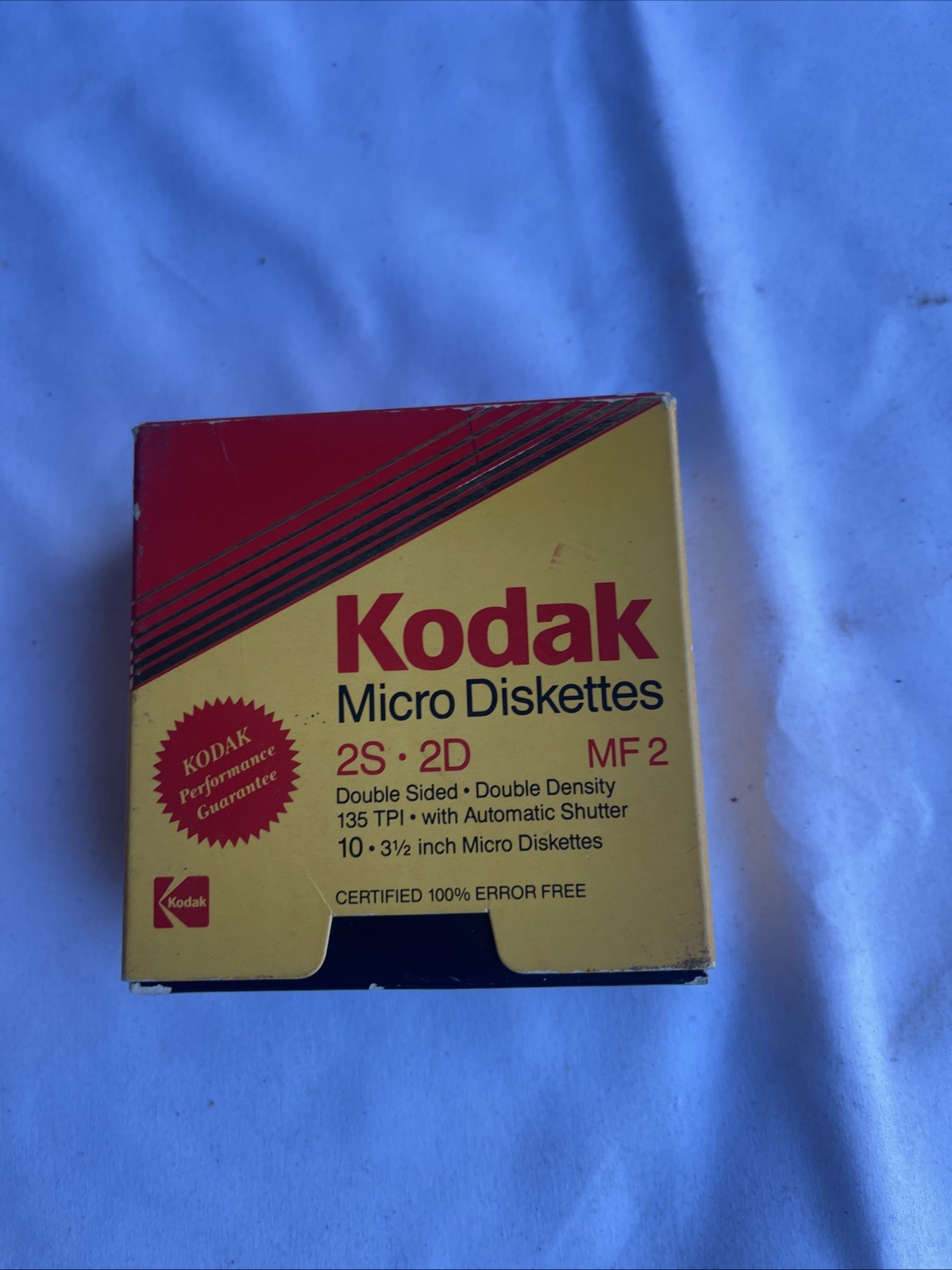 VTG 1987 Kodak Micro Diskettes 2S-2D Double Sided Double Density 10-3 1/2 Inch
