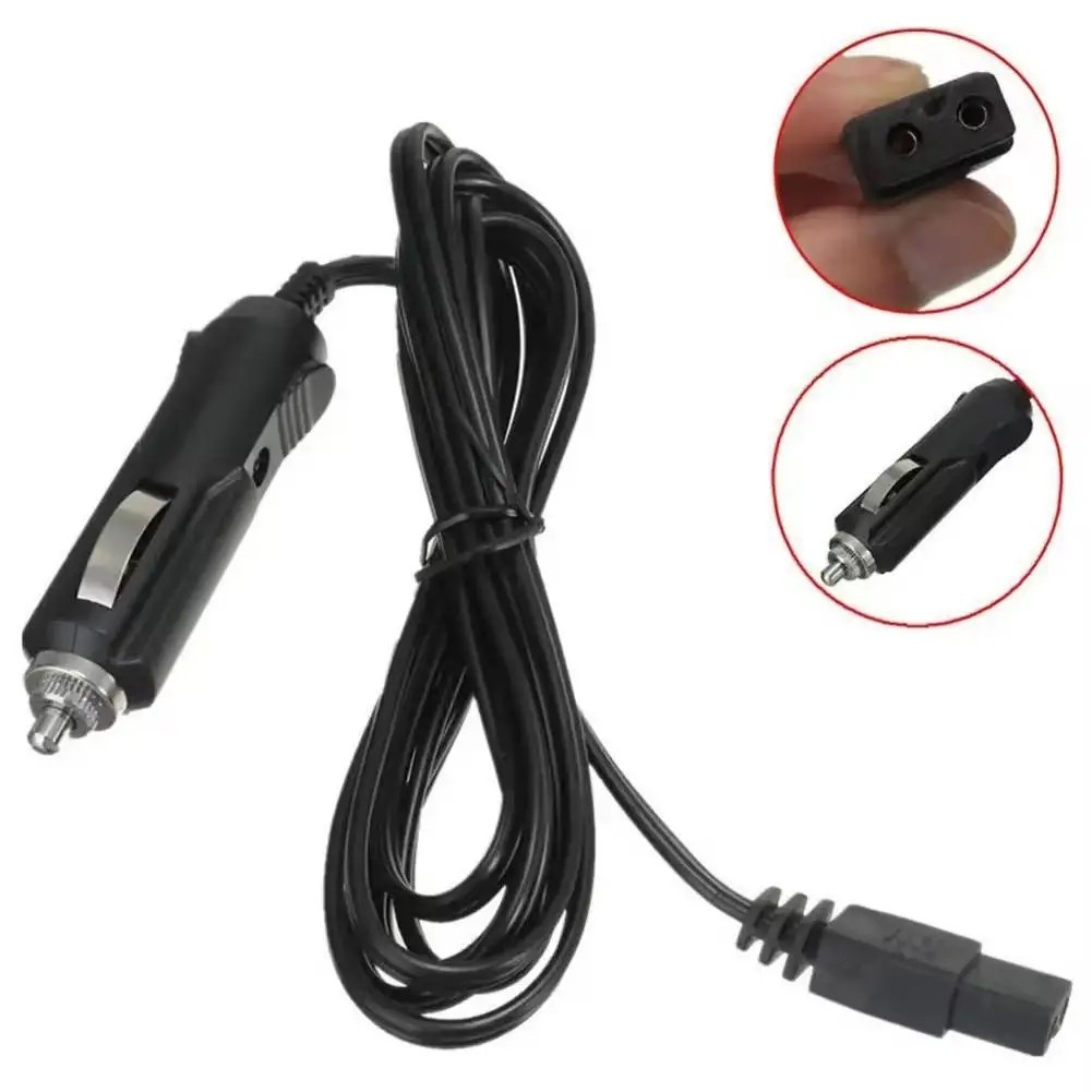 Share A78C Power Cable Cigar Plug DC 12V/24V 2 Pin 2m for Car Cool Box Refrigera