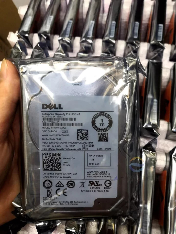 1pcs New Dell 31N08 031N08 ST1000NX0423 1TB 6Gbps 7.2K 2.5'' SATA 1VE100 Hdd